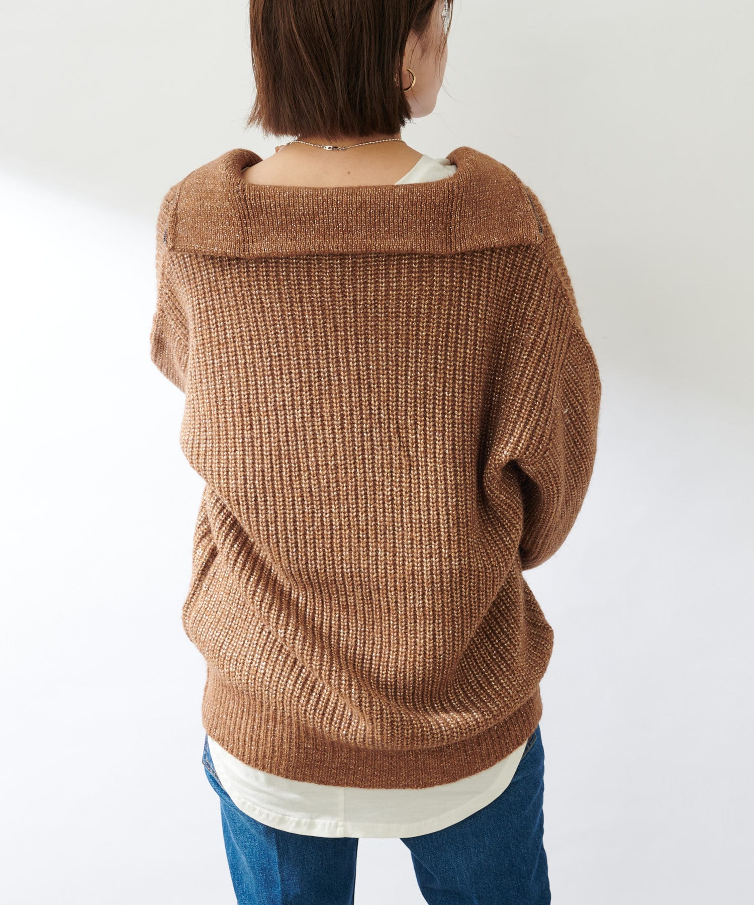 ラメ糸ZIPニットプルオーバー | SHENERY(シーナリー)レディース | PAL ...