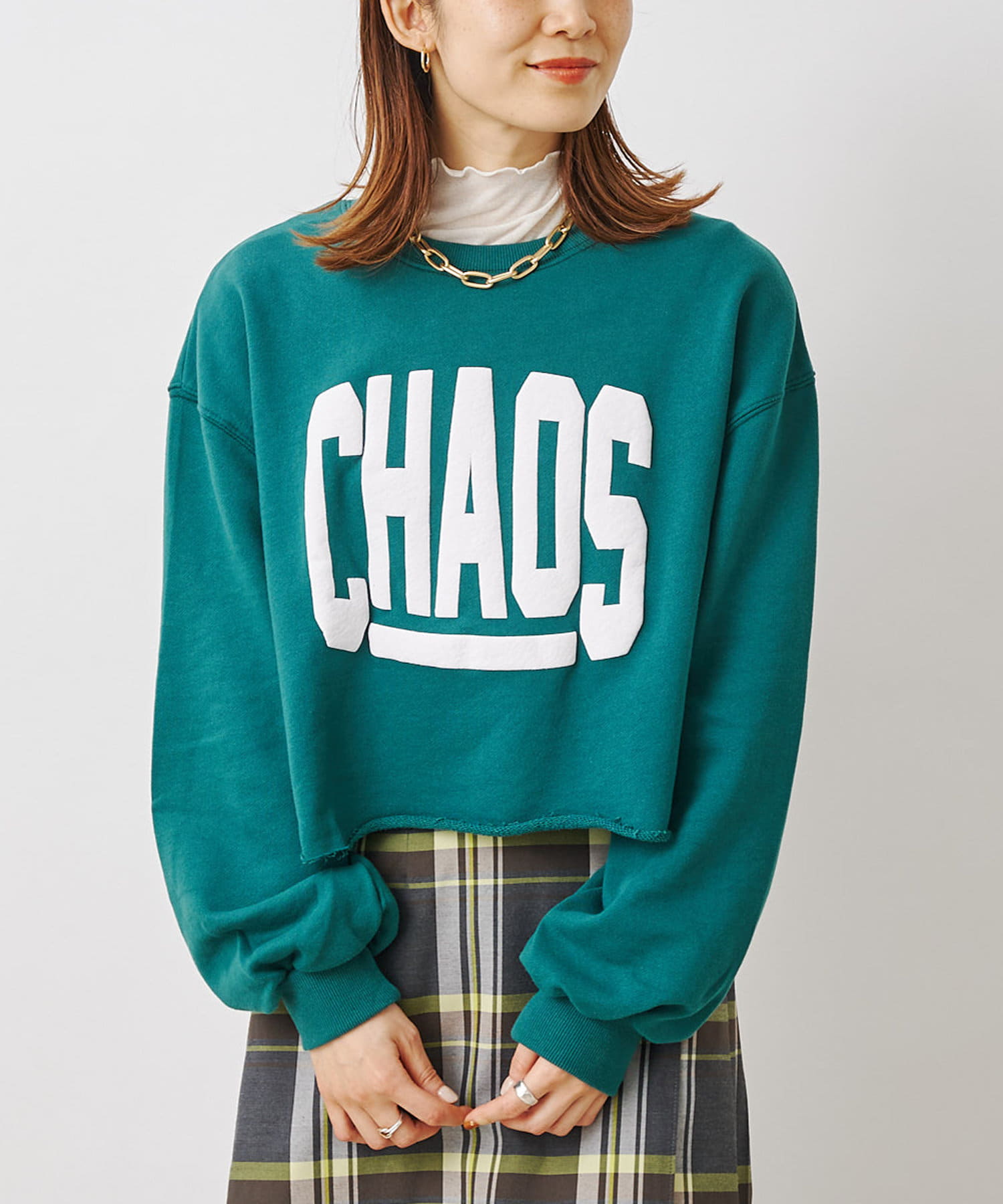 prose verse(プロズヴェール) CHAOS発泡プリントショートスウェット