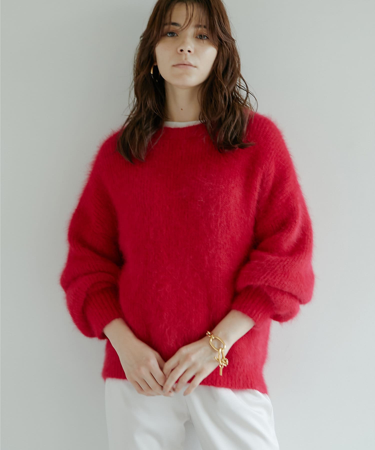 ウィムガゼット ×Marisol 21AW アンゴラクルーネックプルオーバー