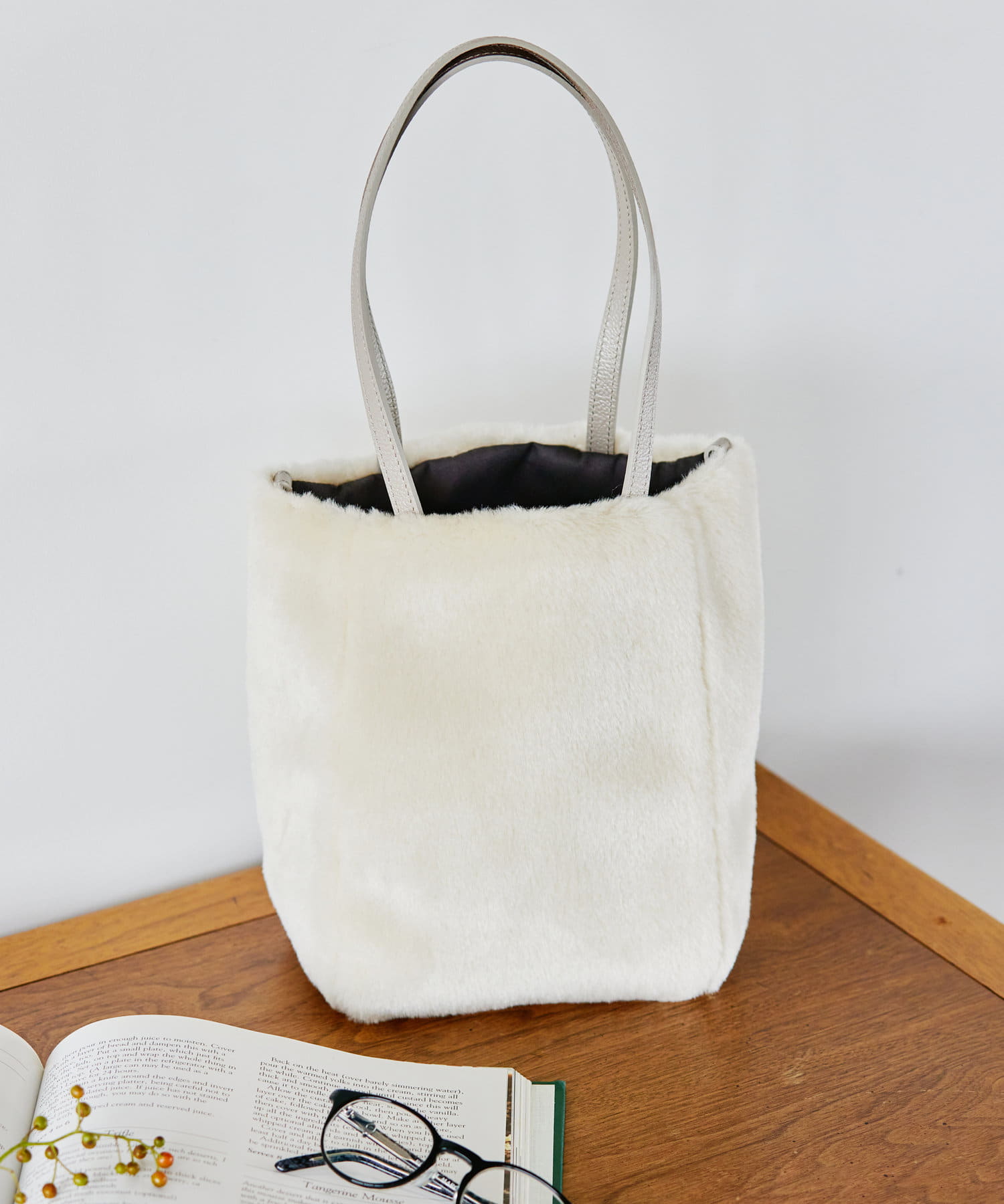 エコファーペンシルトートバッグ L 発売中 〕〕エコファーペンシルトートバッグ - russet(ラシット