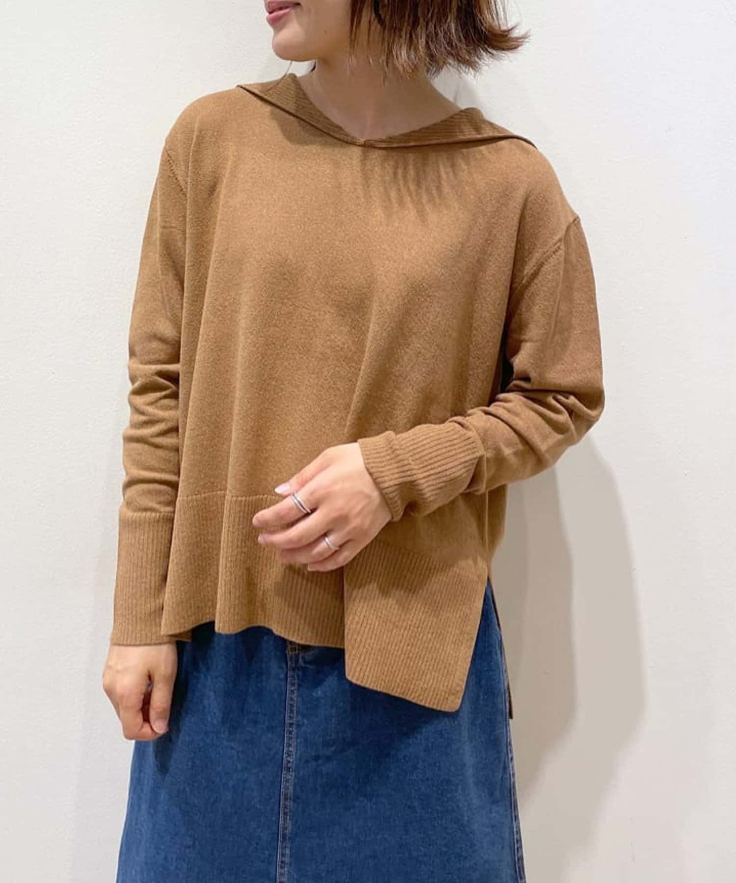 un dix cors(アンディコール) 【遊び心あるデザイン】セーラーカラーニット