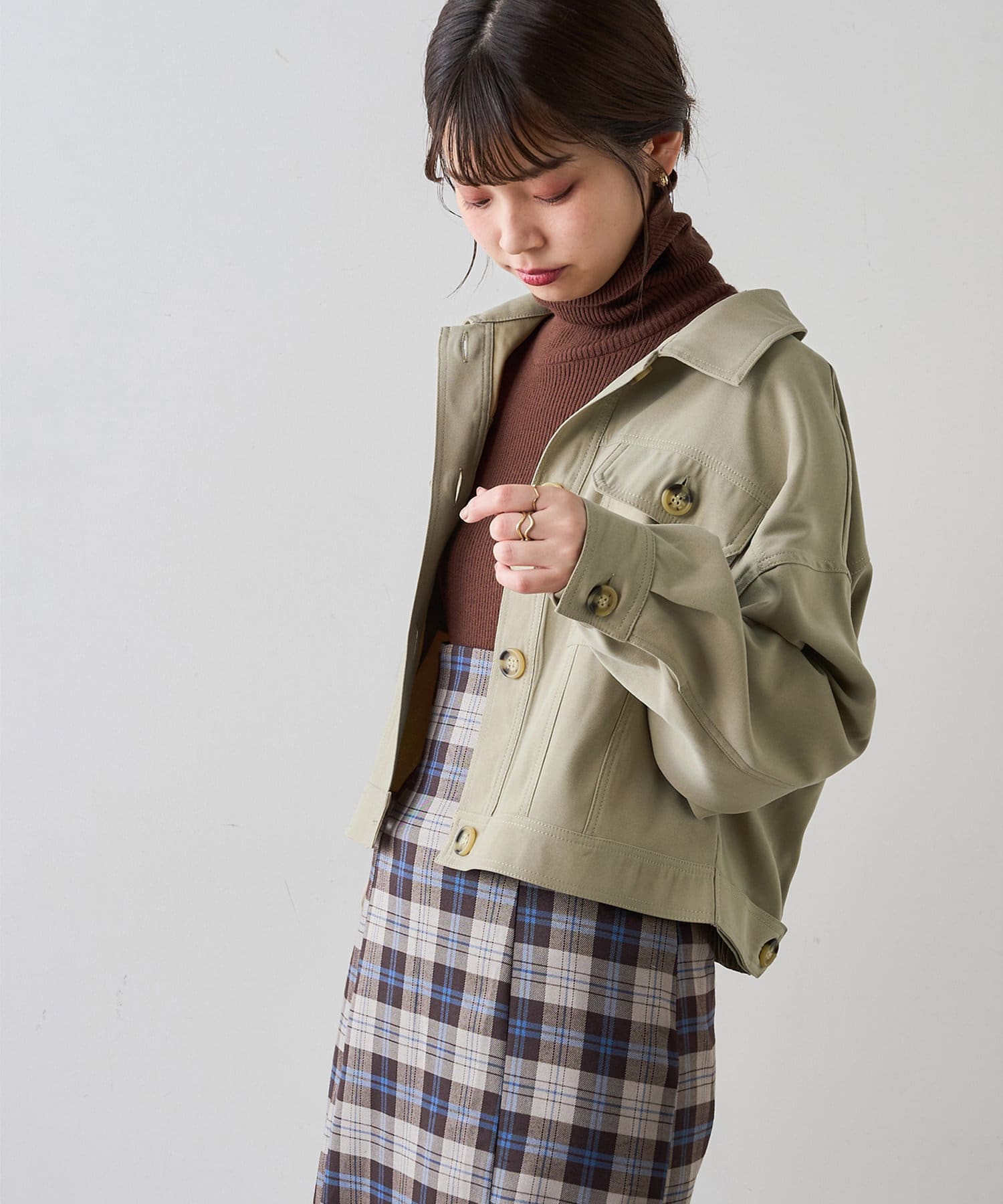 natural couture(ナチュラルクチュール) コンパクトショートブルゾン