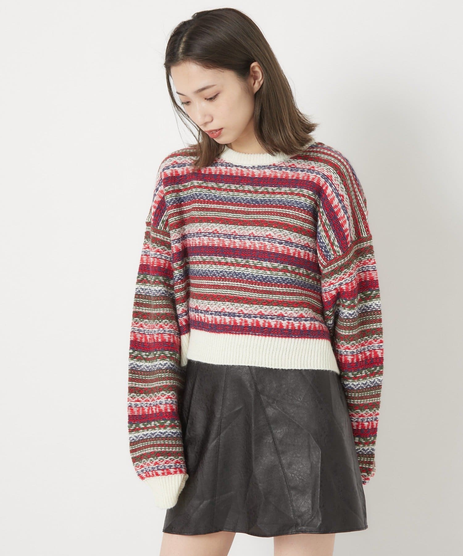 フェアアイル柄ショートニット Web限定商品 Ciaopanic チャオパニック レディース Pal Closet パルクローゼット パルグループ公式ファッション通販サイト