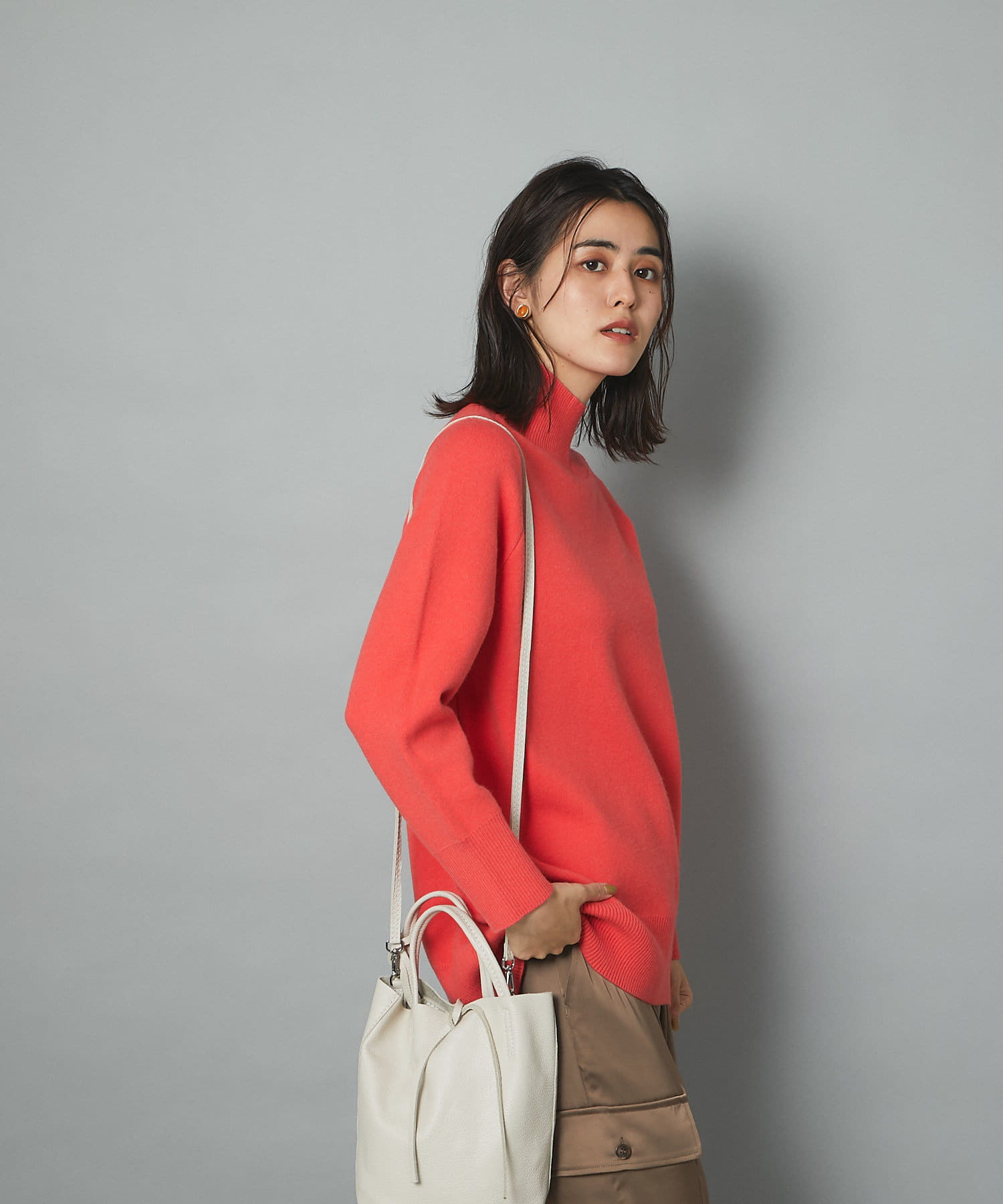 un dix cors(アンディコール) 【今年も人気！快適ニット】ダブルジャガードハイネックニット