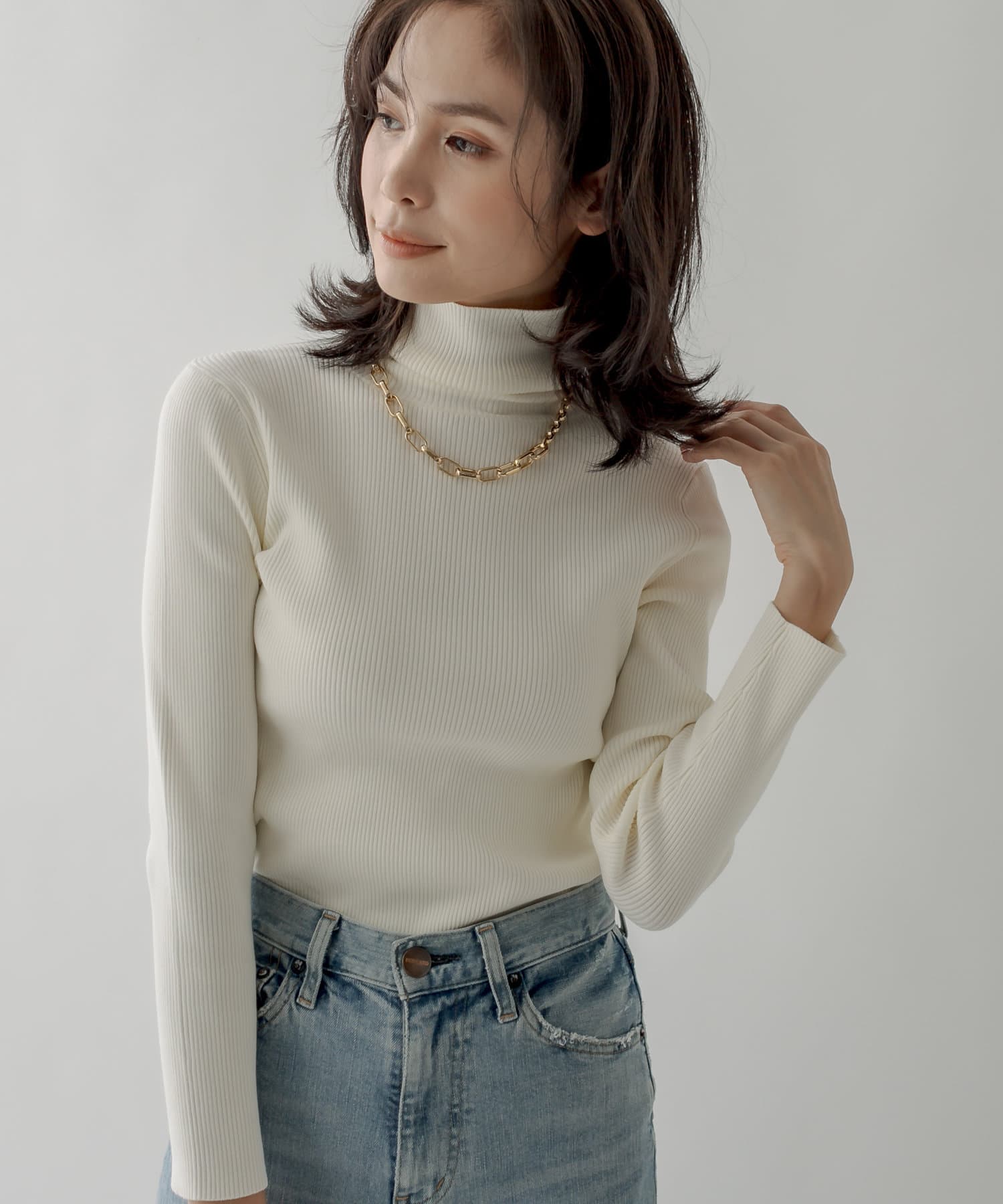 優しい肌触りが嬉しい 手洗い可 リブタートルニット La Boutique Bonbon ラブティックボンボン レディース Pal Closet パルクローゼット パルグループ公式ファッション通販サイト