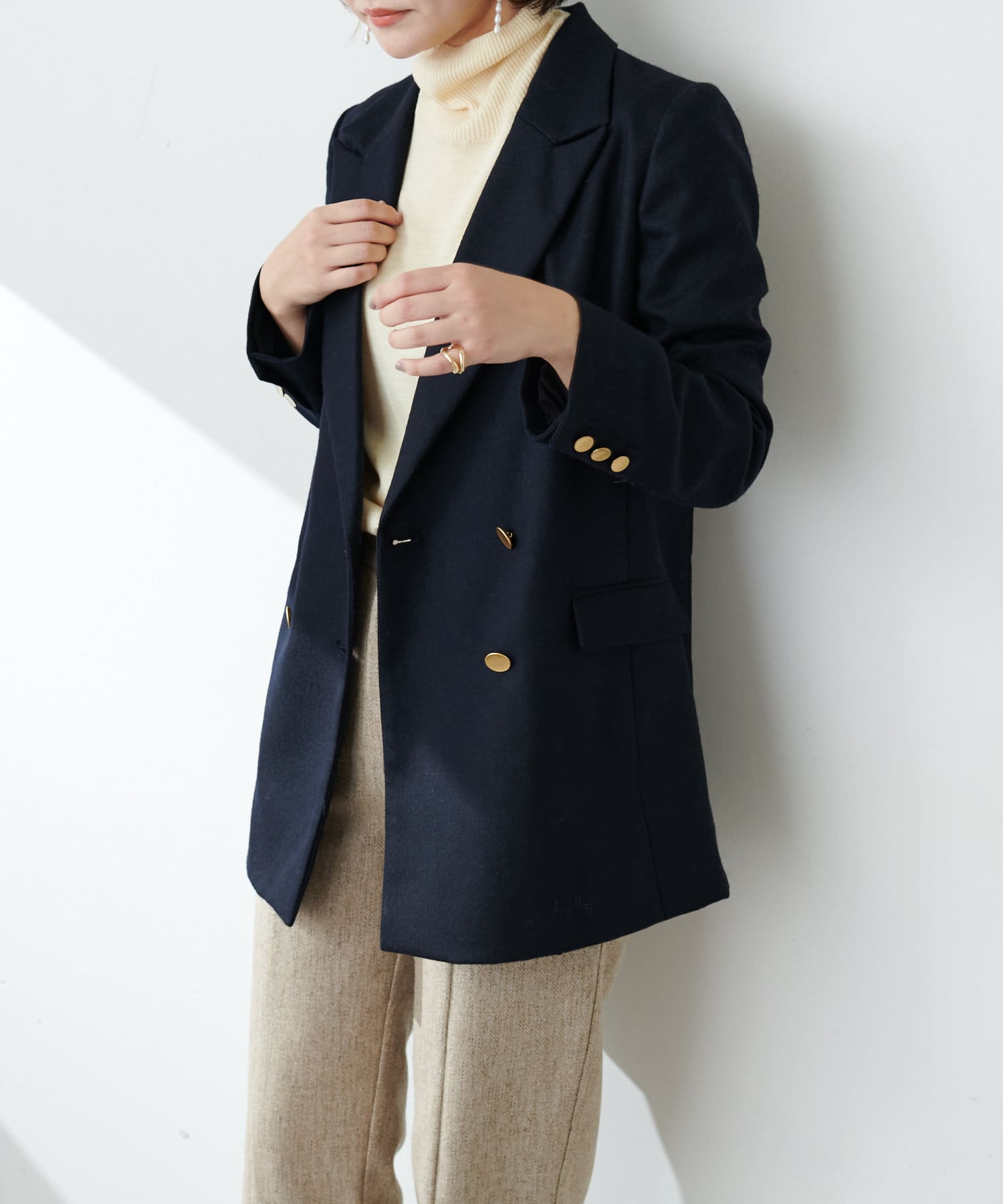 【新品】COLLAGE GALLARDAGALANTE ダブルブレストジャケット 未使用近 コラージュガリャルダガランテ ダブルブレストジャケット