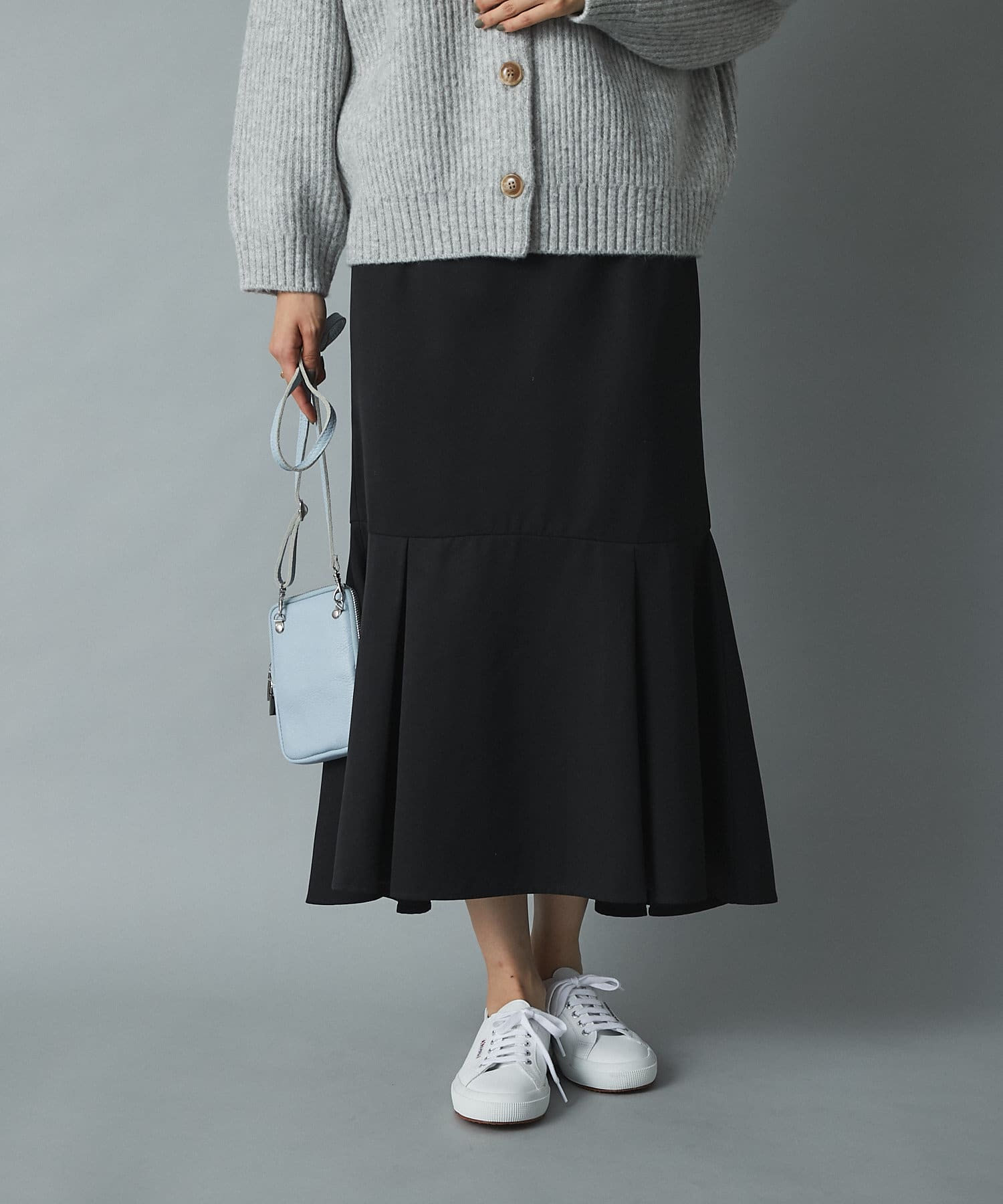 un dix cors(アンディコール) 【華やかさアップ】タックティアードスカート