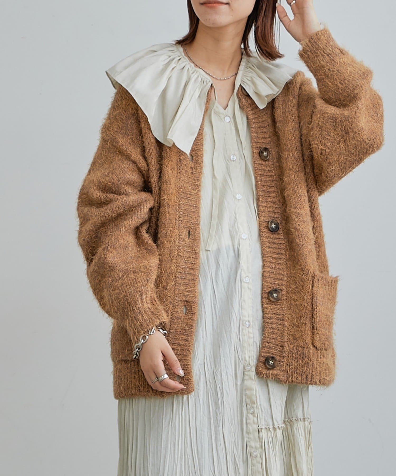 付け襟付き ワッシャーワンピース Ciaopanic Typy チャオパニックティピー レディース Pal Closet パルクローゼット パルグループ公式ファッション通販サイト