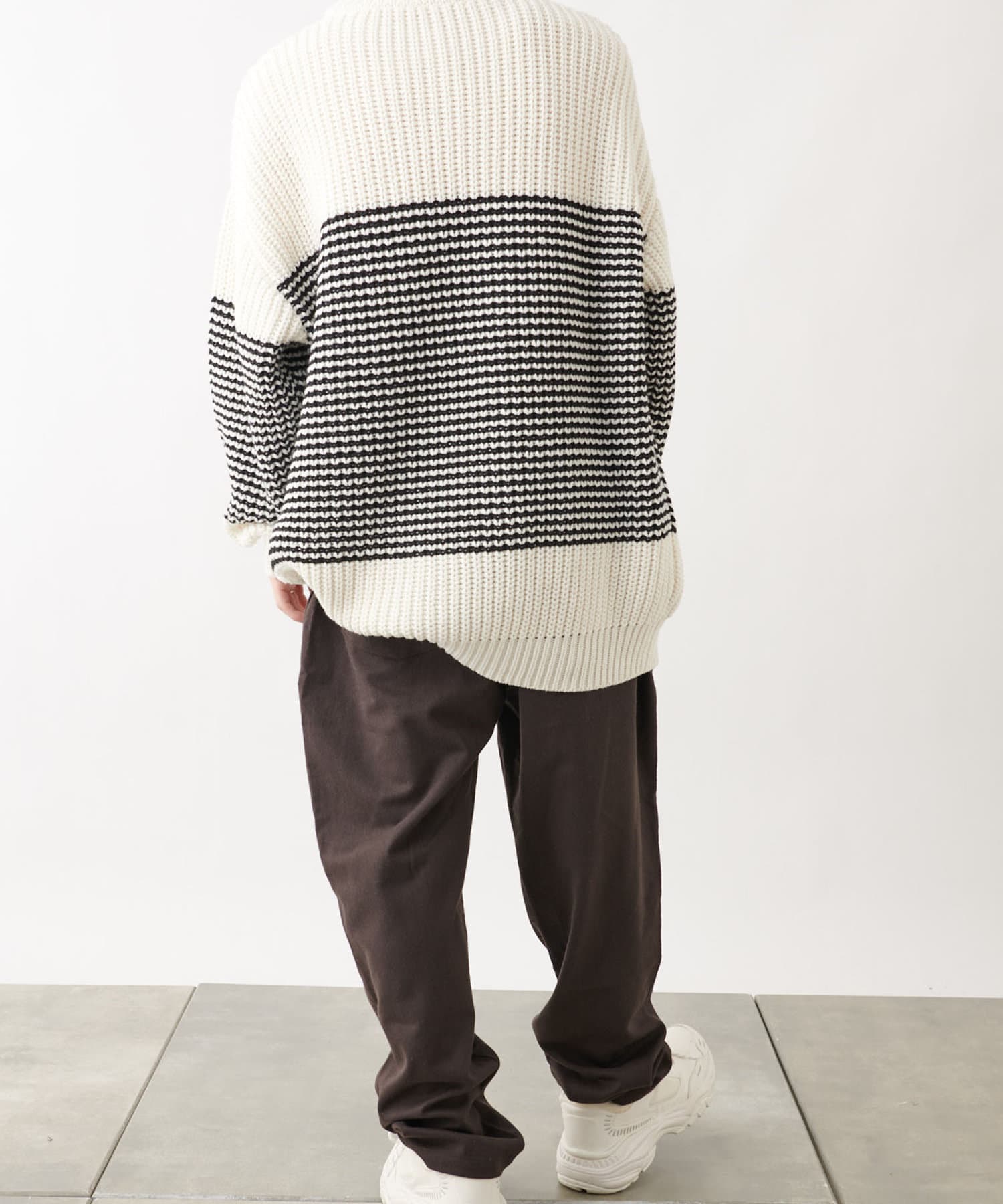 配色バルキーbigニット ユニセックス可 Colony 2139 コロニー トゥーワンスリーナイン メンズ Pal Closet パルクローゼット パルグループ公式ファッション通販サイト