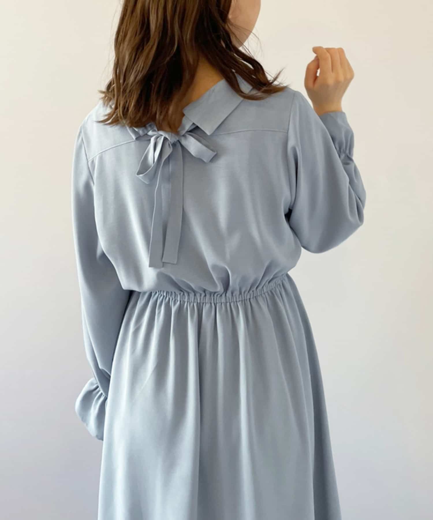 Backリボン開襟長袖ワンピース Olive Des Olive オリーブ デ オリーブ レディース Pal Closet パルクローゼット パルグループ公式ファッション通販サイト