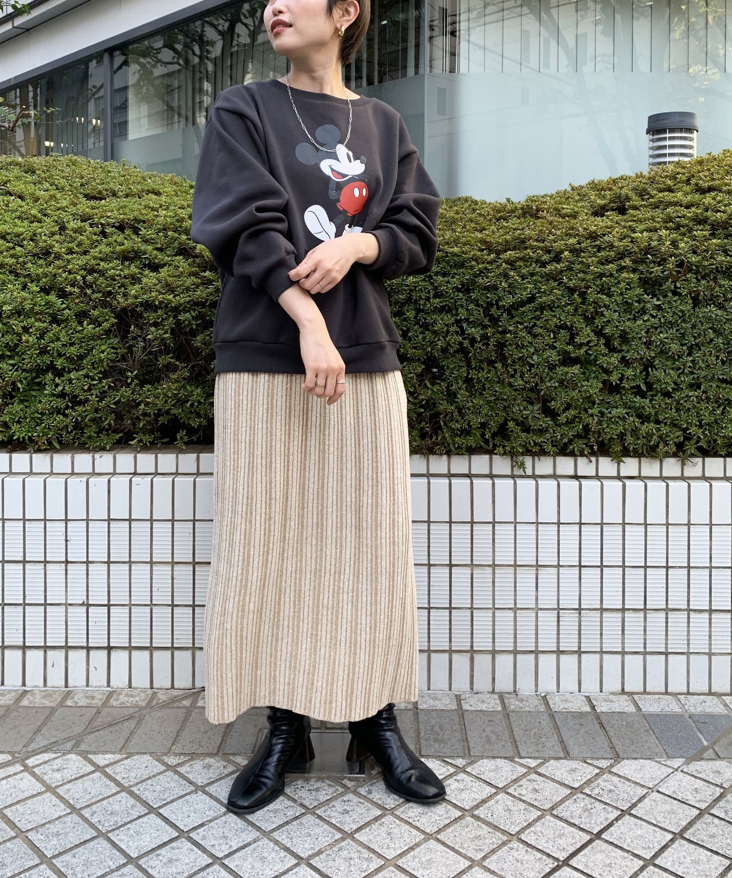 微配色リブロングスカート | Thevon(ゼヴォン)レディース | PAL CLOSET 