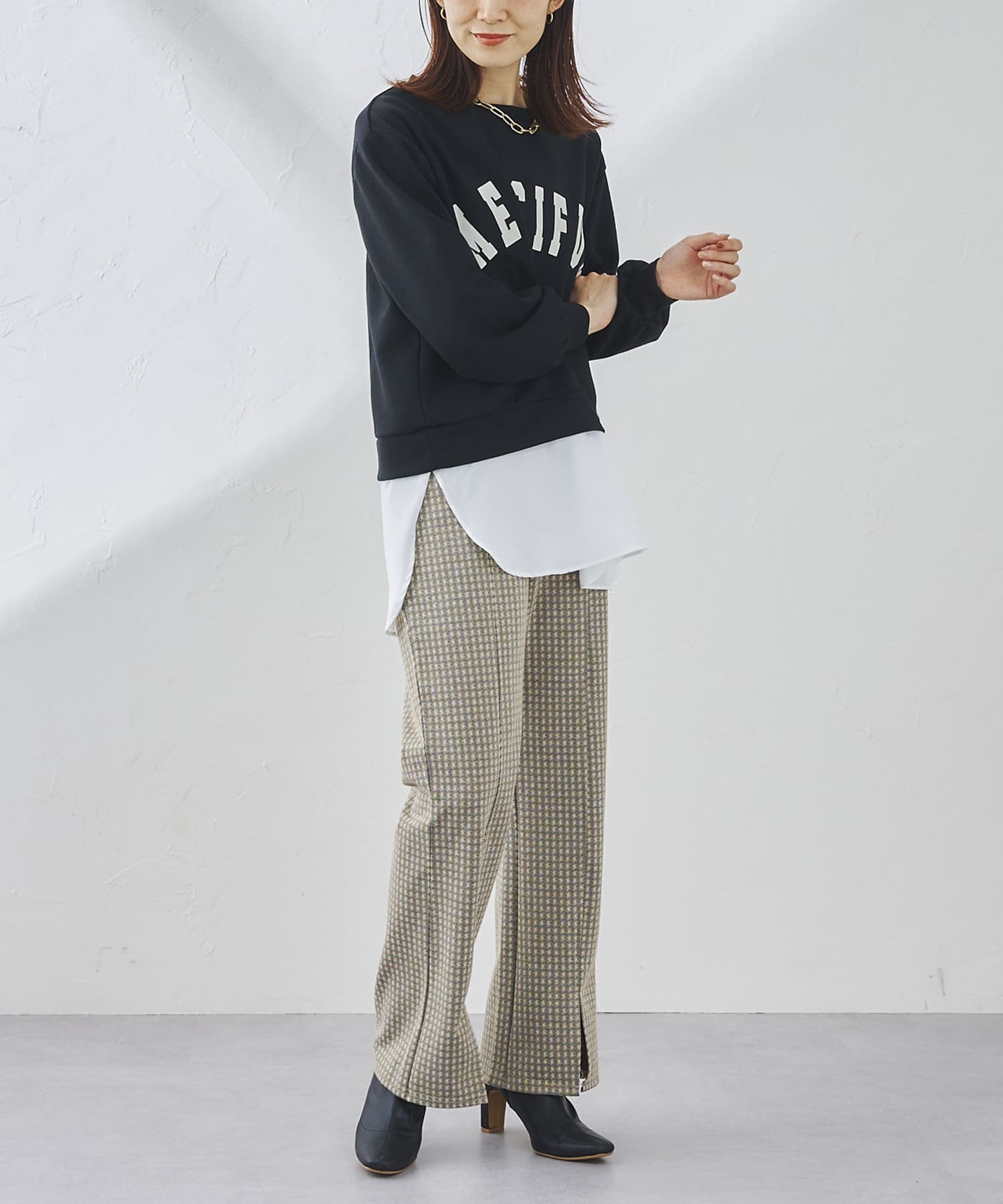 prose verse(プロズヴェール) シャツドッキングロゴプルオーバー