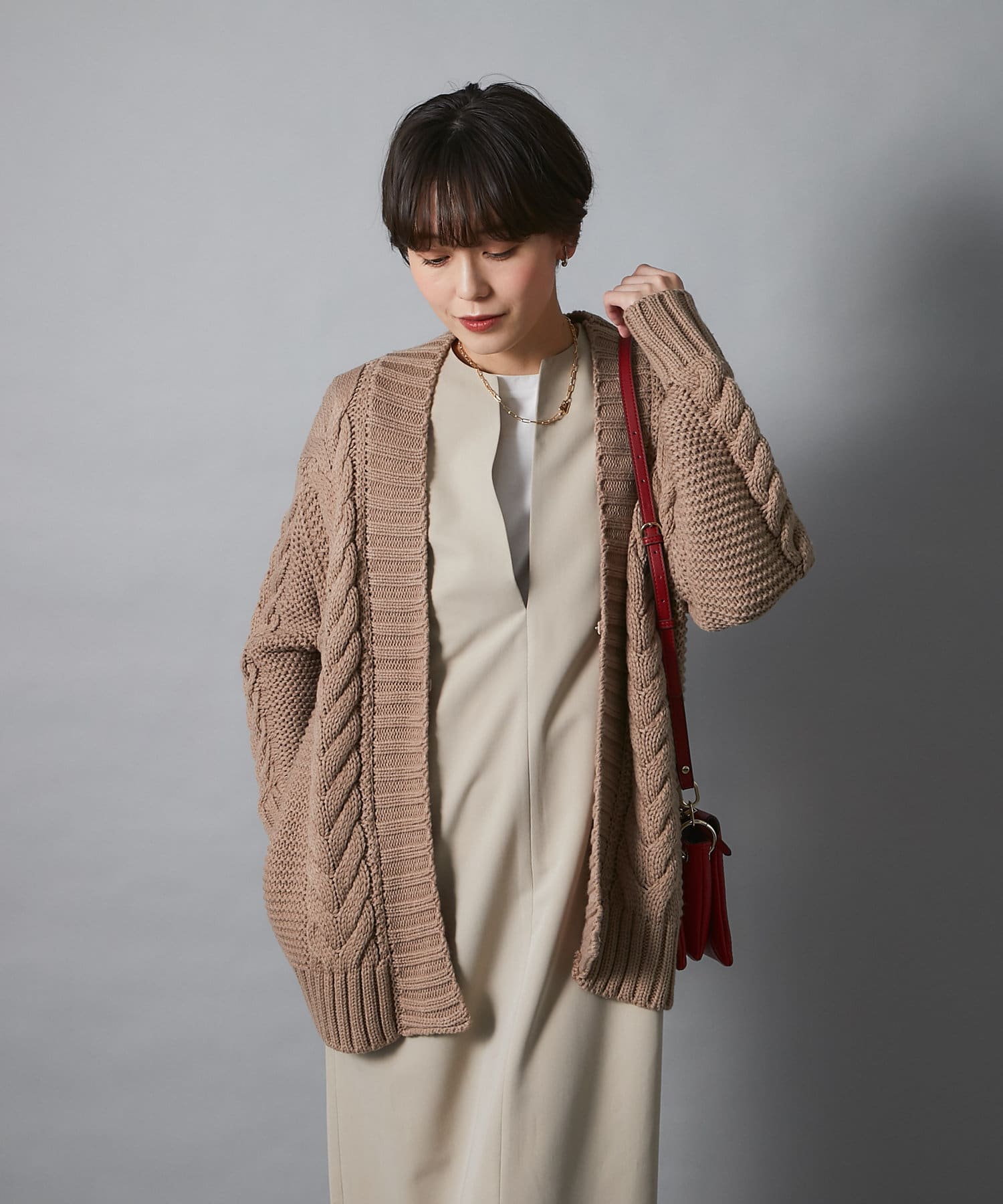 un dix cors(アンディコール) ここでしか手に入らない！【WEB限定】ケーブルニットカーディガン