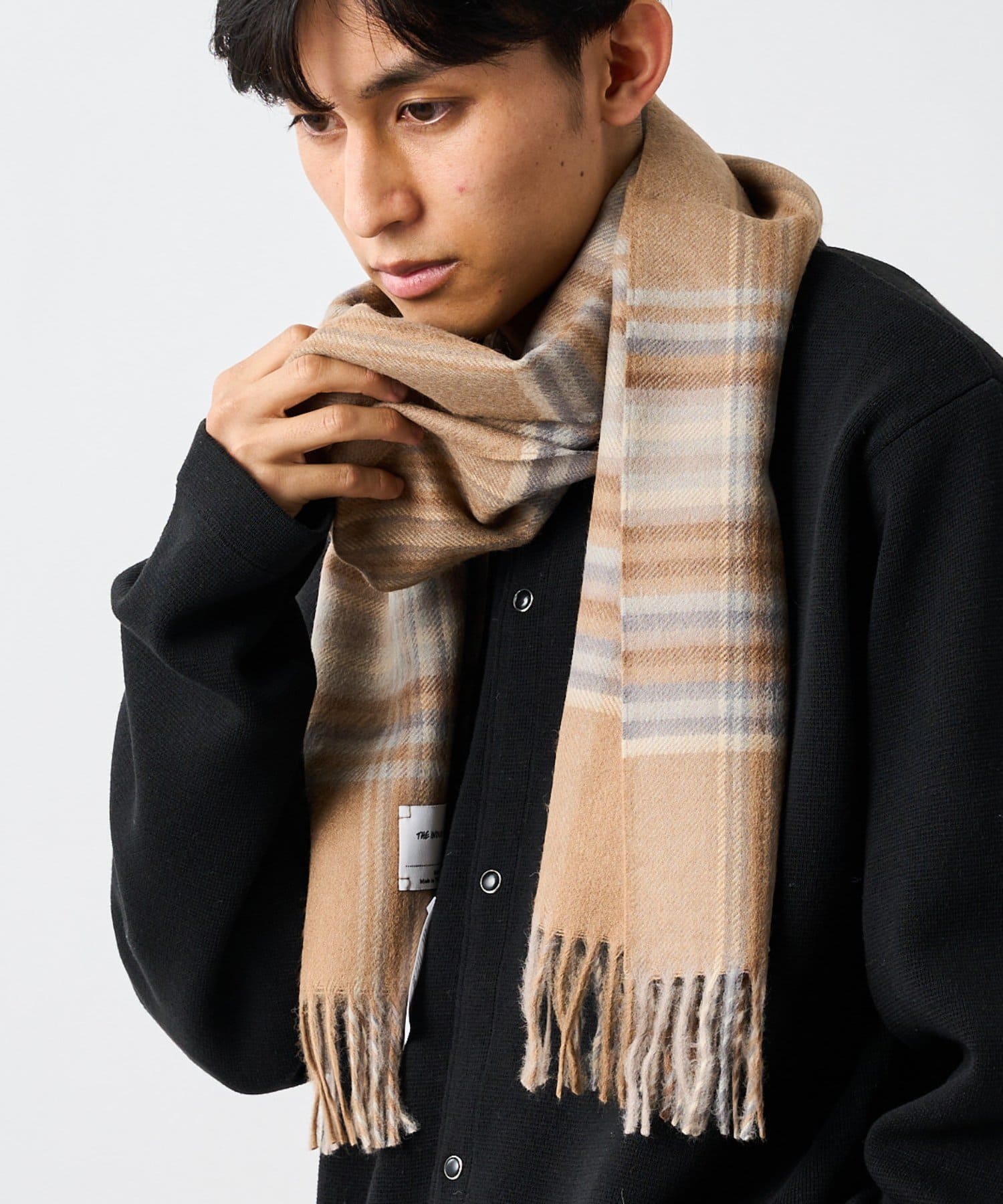 THE INOUE BROTHERS/イノウエブラザーズ】Check Brushed Scarf 