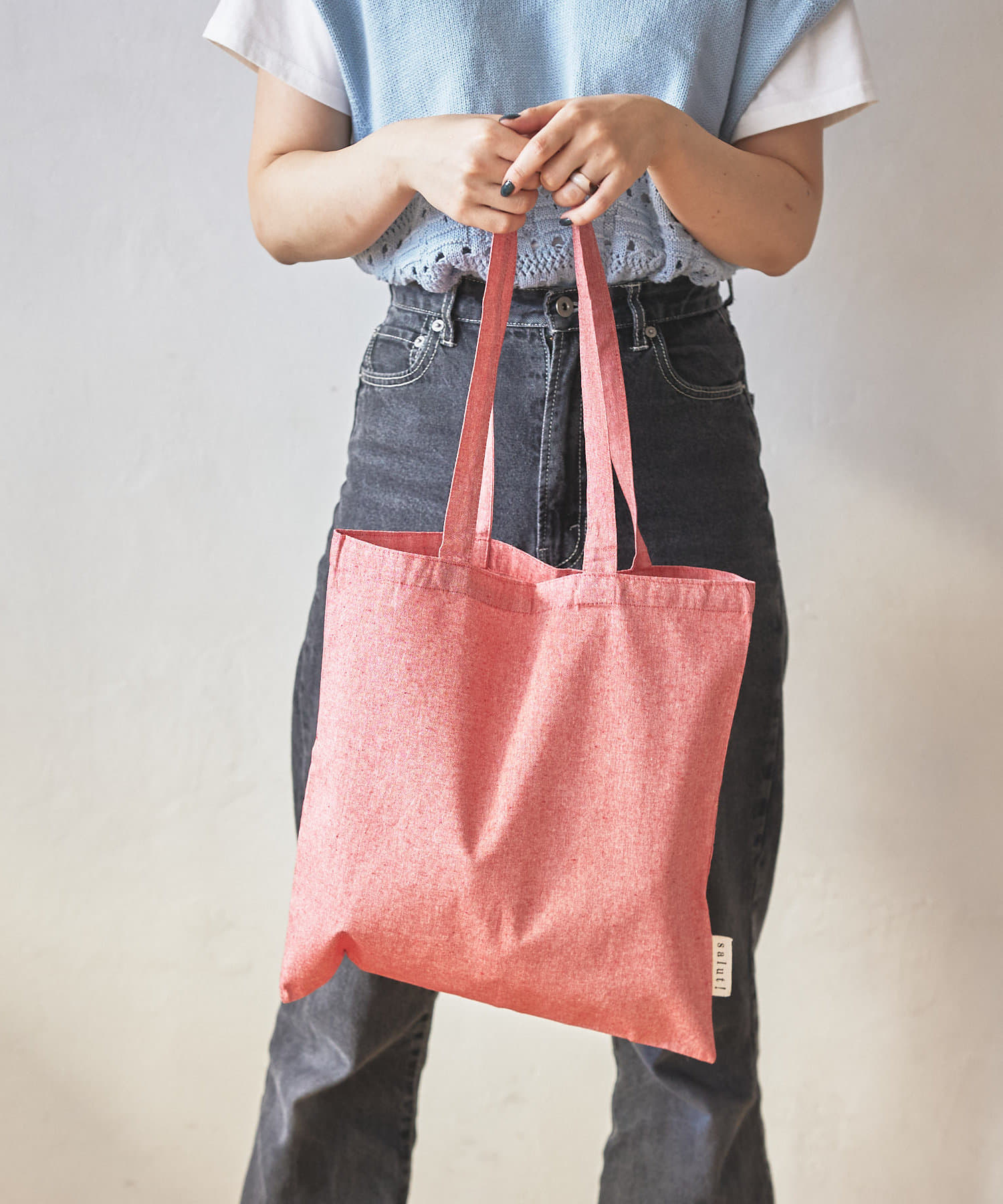 サステナブル リサイクルコットントートバッグ レッド Salut サリュ ライフスタイル Pal Closet パルクローゼット パルグループ公式ファッション通販サイト