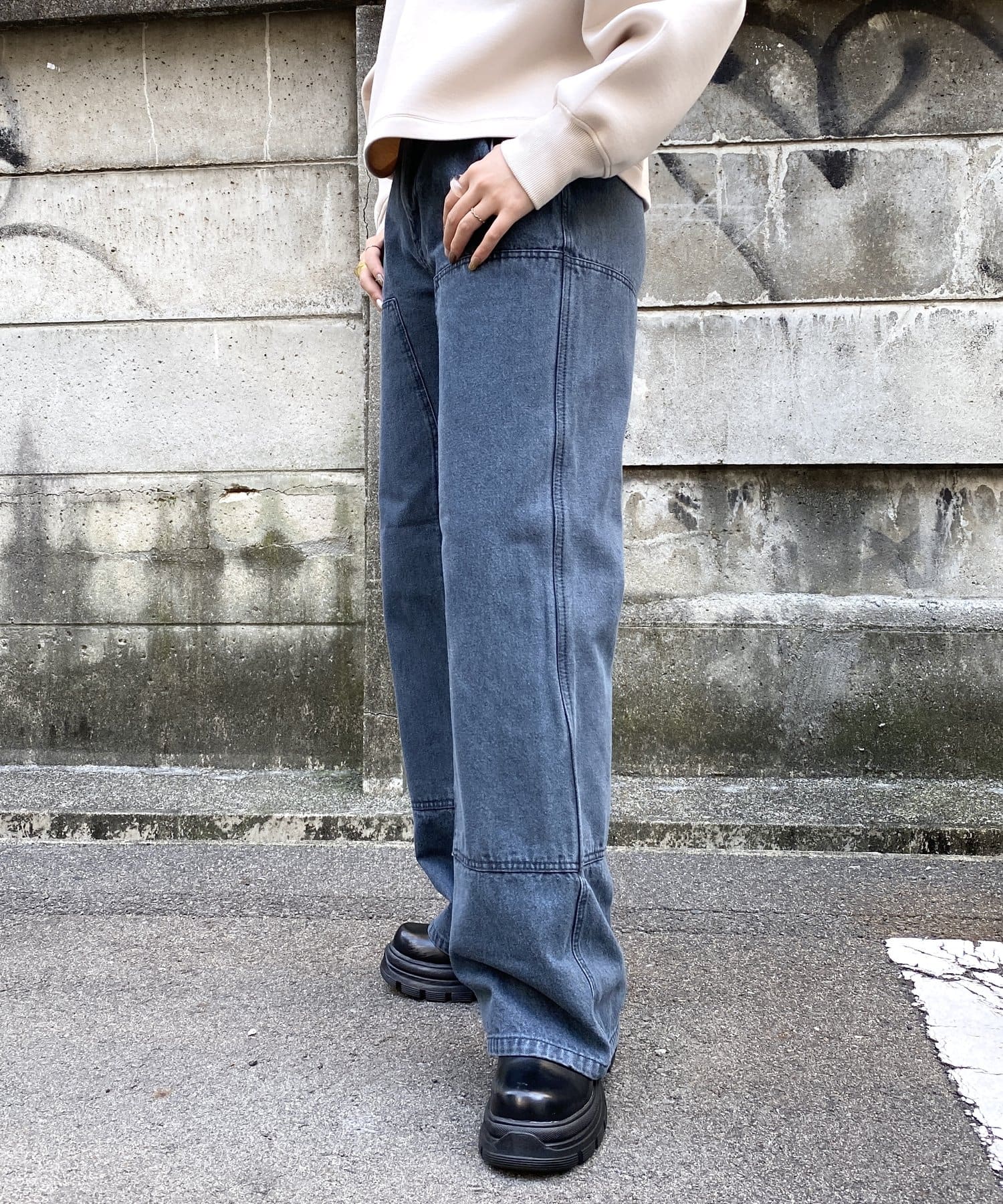 WEB限定】パッチワークデニムパンツ | CPCM(シーピーシーエム ...