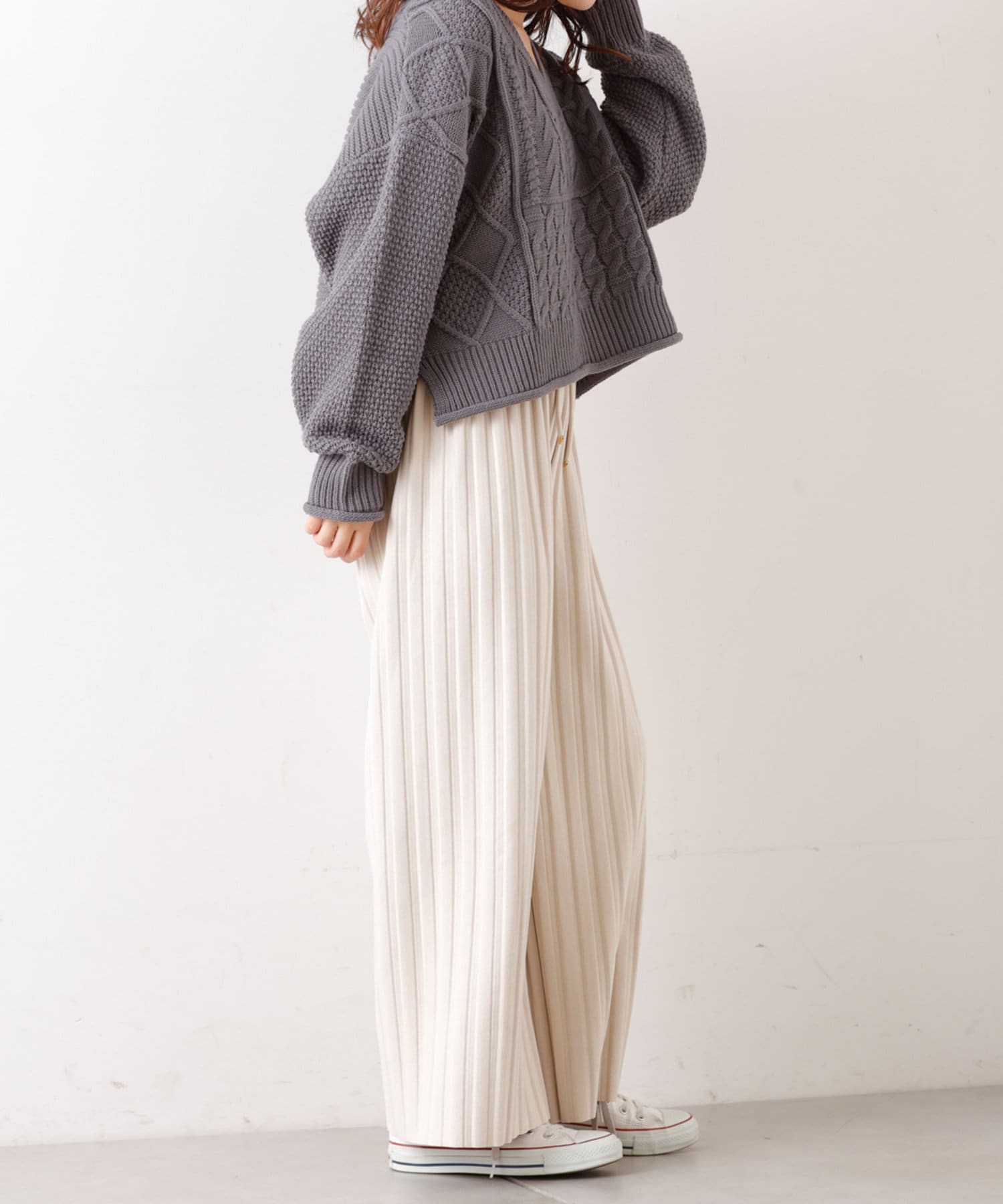 スエードプリーツパンツ | NICE CLAUP / OLIVE des OLIVE OUTLET(ナイ