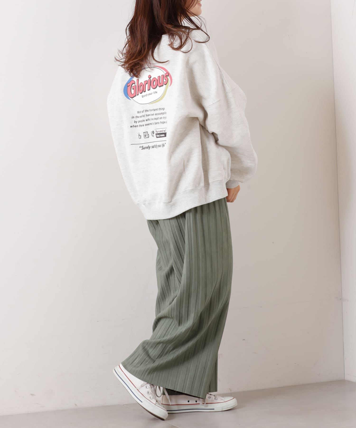 NICE CLAUP / OLIVE des OLIVE OUTLET(ナイスクラップ  / オリーブ デ オリーブ アウトレット) スエードプリーツパンツ