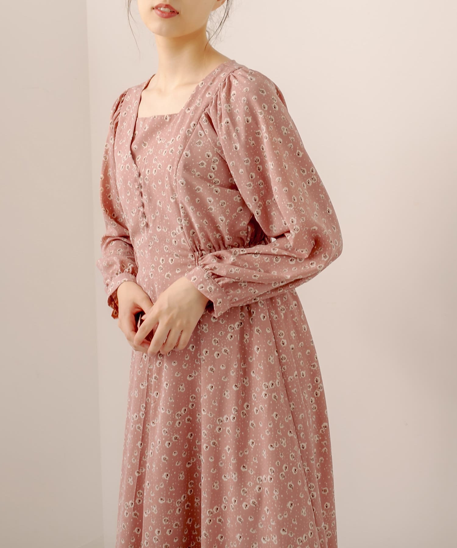 Vネックウエストボタンワンピース Olive Des Olive オリーブ デ オリーブ レディース Pal Closet パルクローゼット パルグループ公式ファッション通販サイト