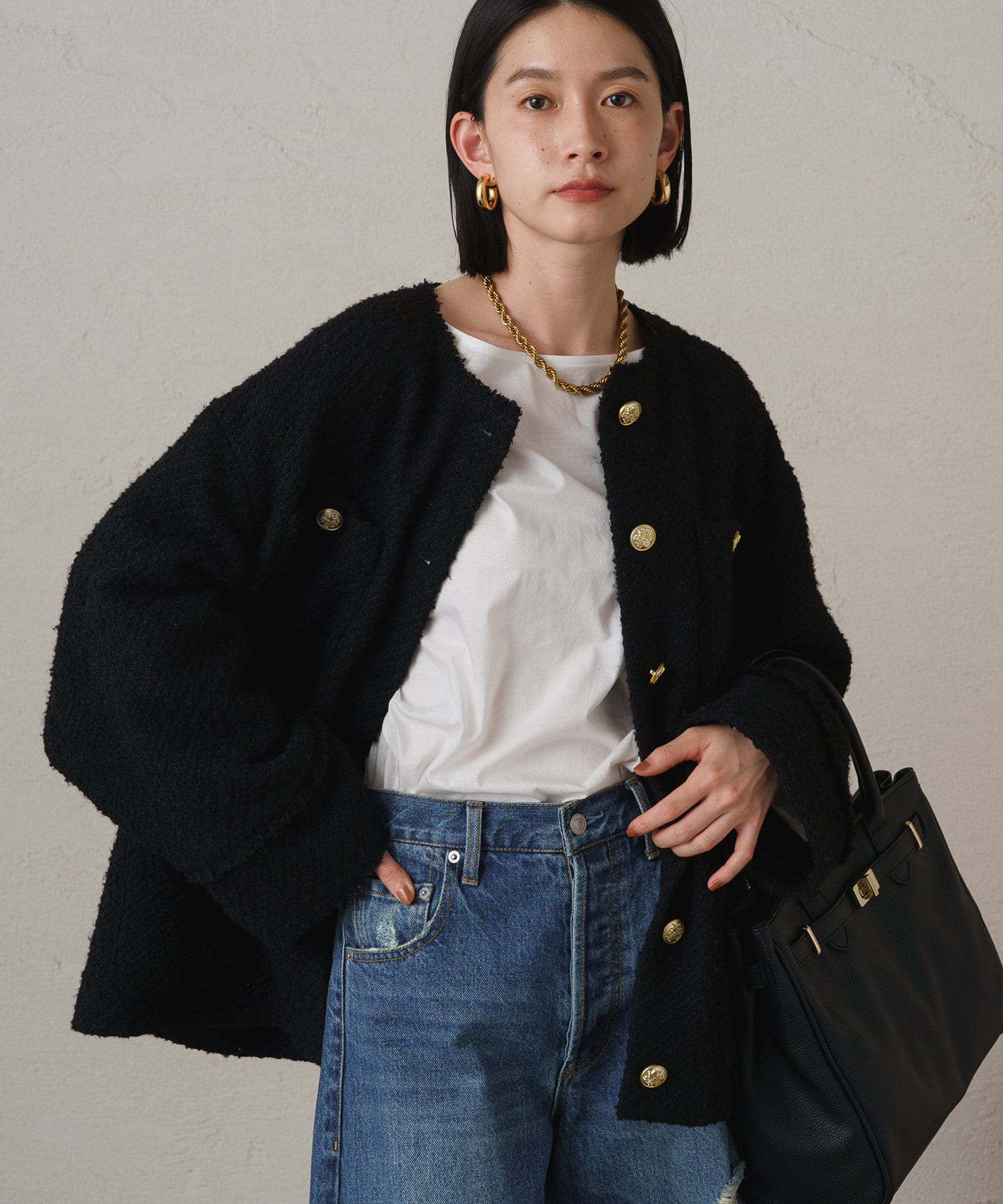 誕生日プレゼント - Launge dress ツイードジャケット - 再入荷品