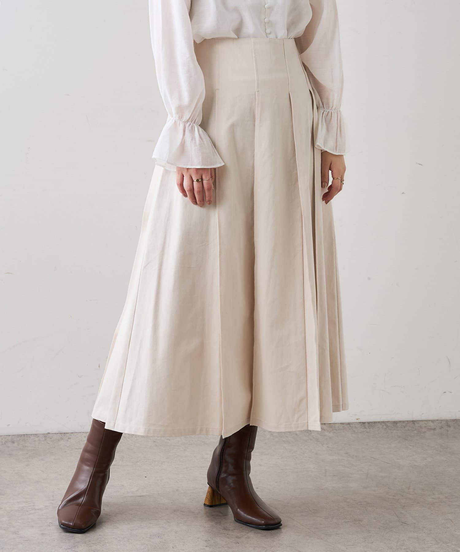Web限定 ワイドタックプリーツスカート Natural Couture ナチュラルクチュール レディース Pal Closet パルクローゼット パルグループ公式ファッション通販サイト