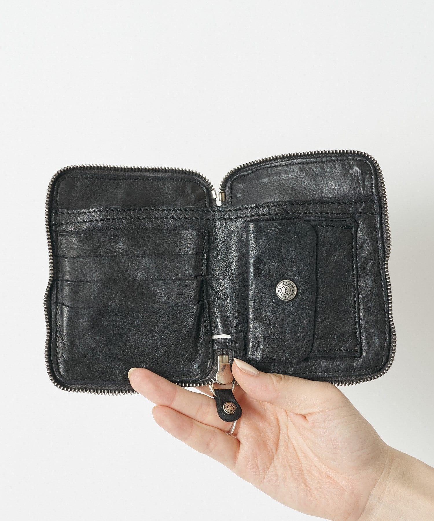 【新品未使用】 CAMPOMAGGI カンポマッジ 長財布 ブラック スタッズ 長財布 送料無料まとめ割