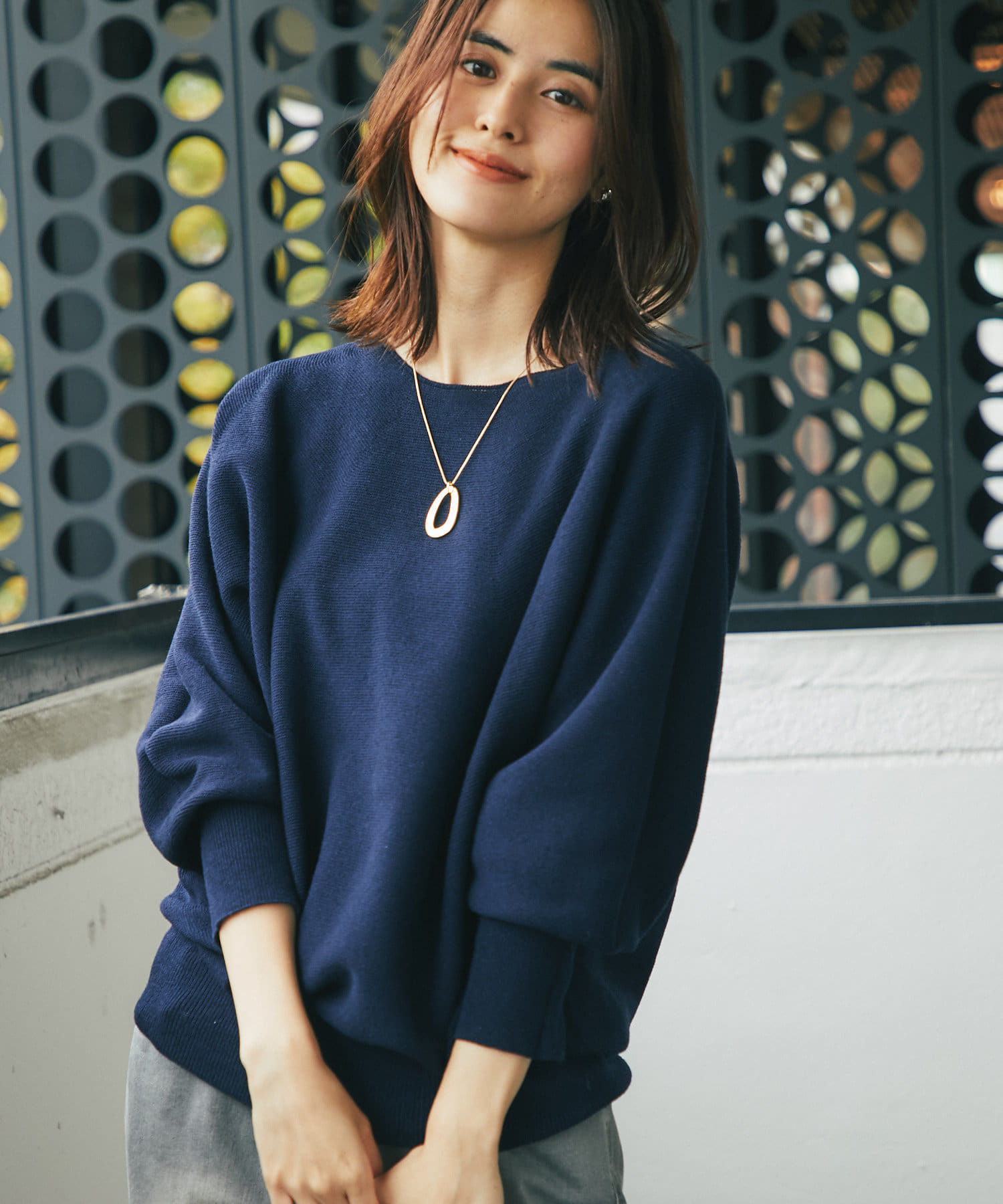 un dix cors(アンディコール) 【安心丈＋すっきりシルエット】ホットレイホールガータープルオーバーニット