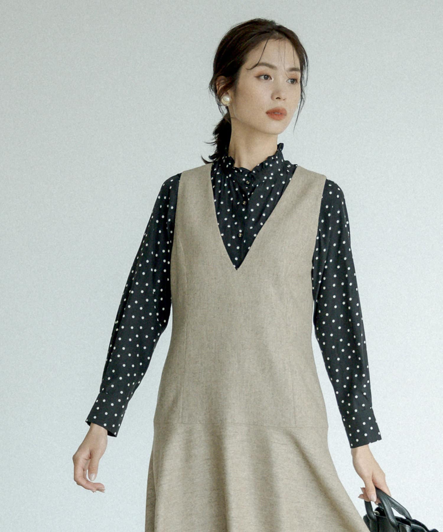 サステナブルな一枚 エコツイードマーメイドワンピース La Boutique Bonbon ラブティックボンボン レディース Pal Closet パルクローゼット パルグループ公式ファッション通販サイト