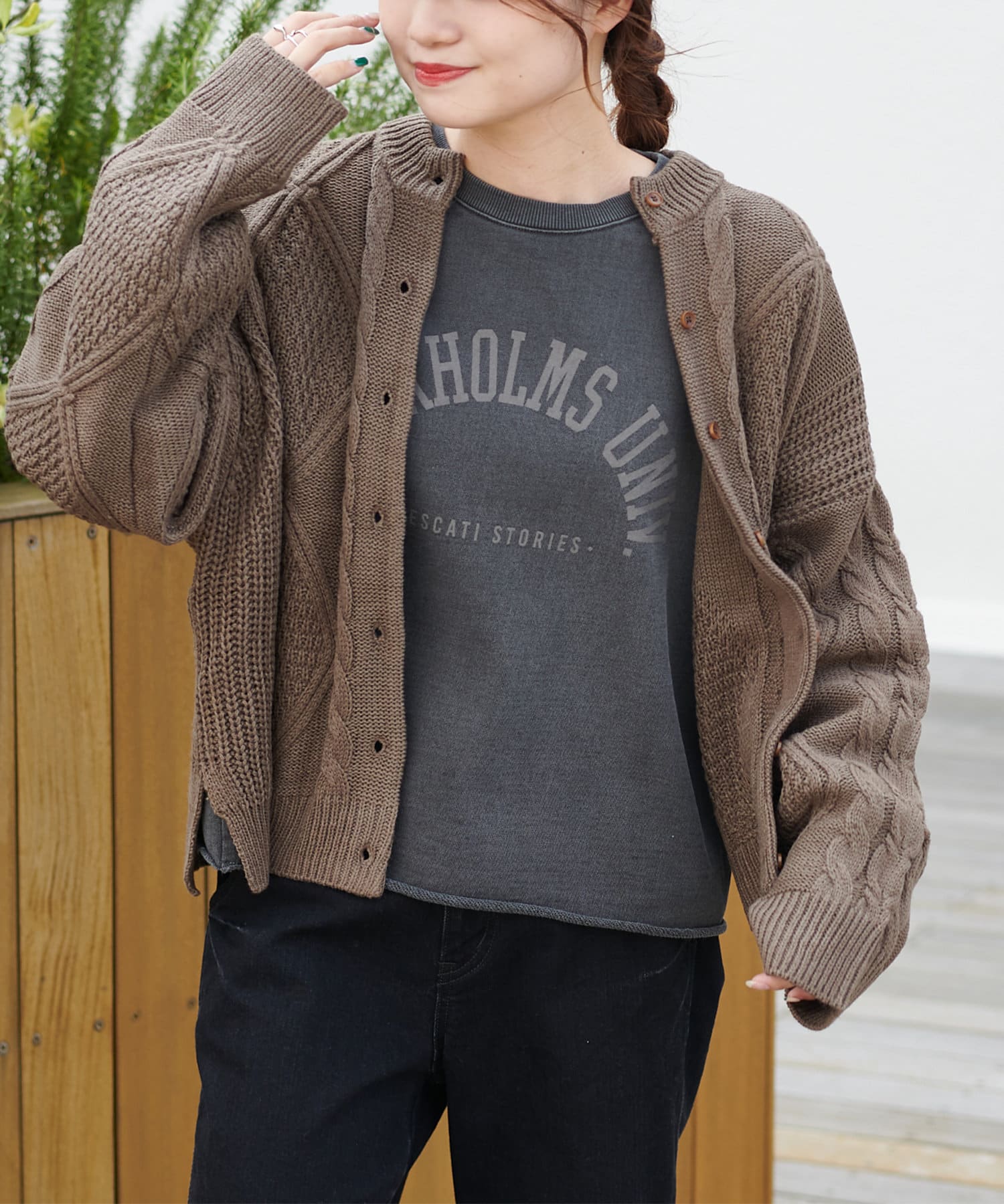 ケーブルニットカーディガン Pual Ce Cin ピュアルセシン レディース Pal Closet パルクローゼット パルグループ公式ファッション通販サイト