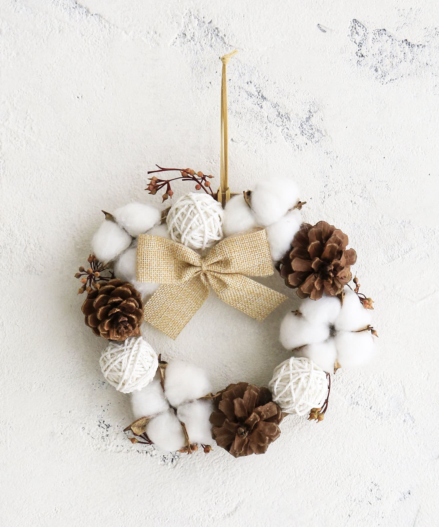 White Holiday コットンフラワーリース 3coins スリーコインズ ライフスタイル Pal Closet パルクローゼット パルグループ公式ファッション通販サイト