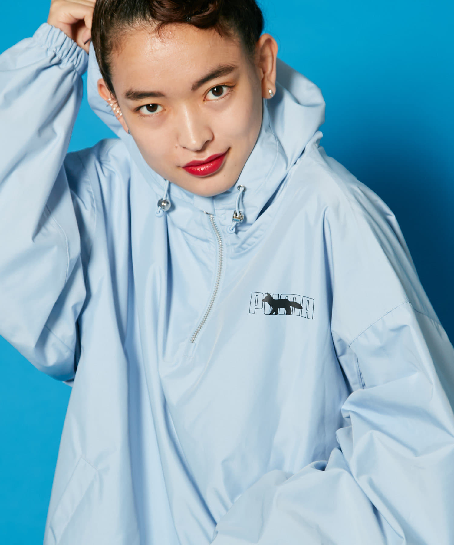 PUMA×MAISON KITSUNE フード付ナイロンスモックLサイズ新品-