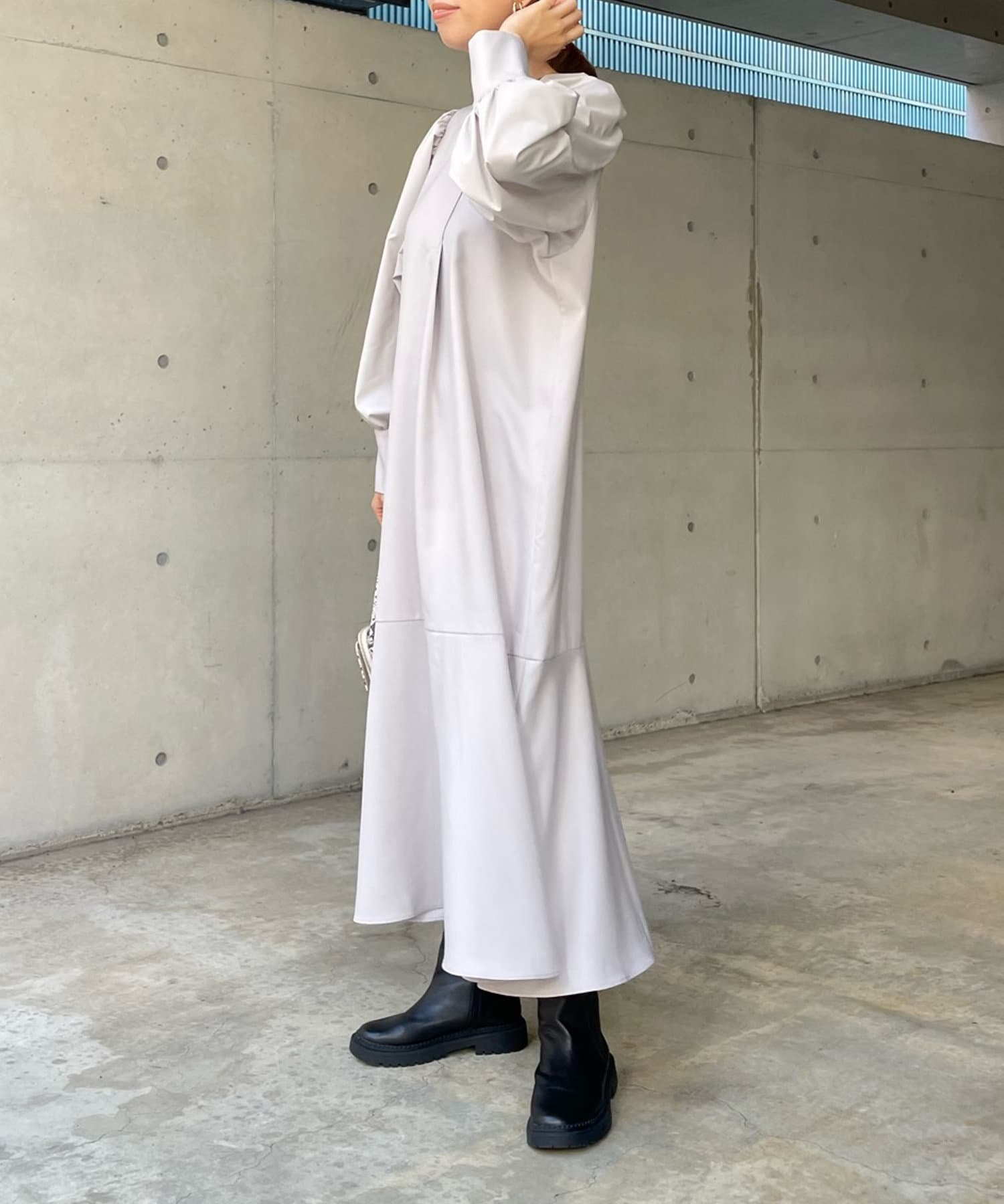 異素材切替袖ボリュームワンピース Doudou ドゥドゥ レディース Pal Closet パルクローゼット パルグループ公式ファッション通販サイト
