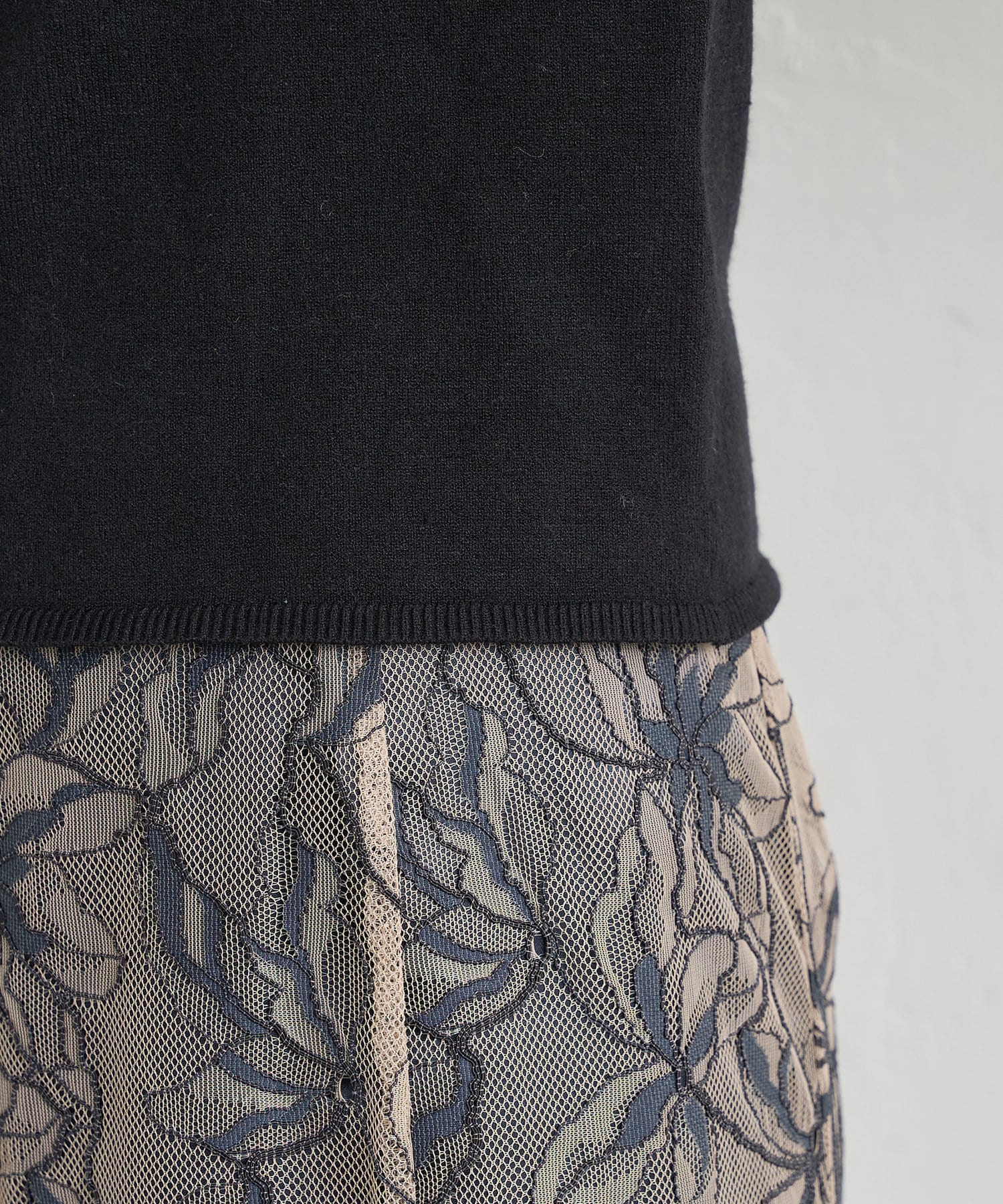 natural couture(ナチュラルクチュール) 【WEB限定】osono衿付きキレイめニット