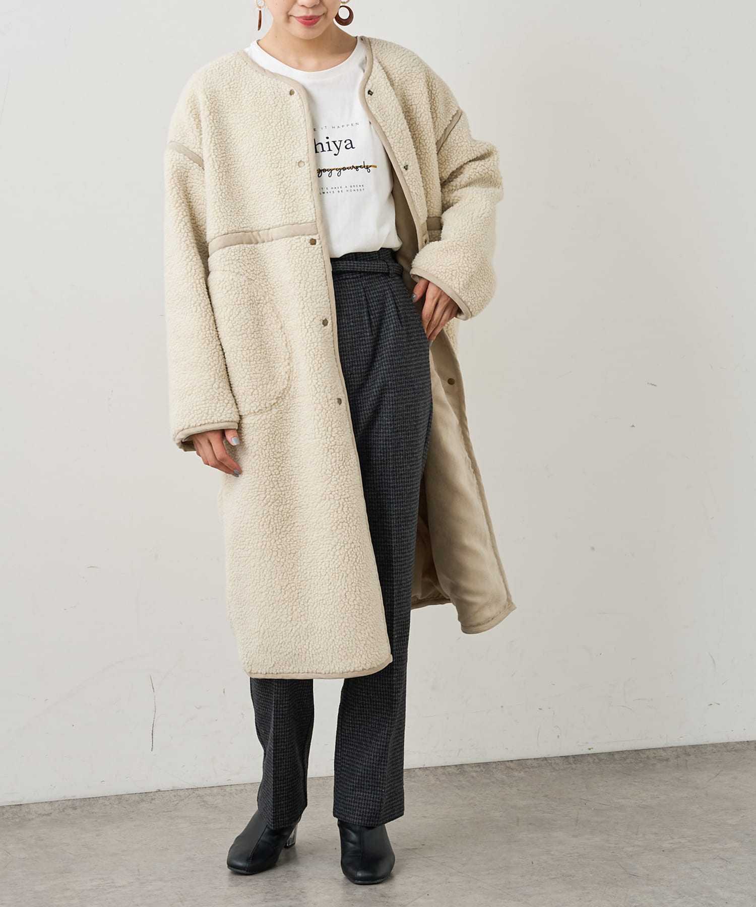 ボアロングコート | NICE CLAUP / OLIVE des OLIVE OUTLET(ナイ