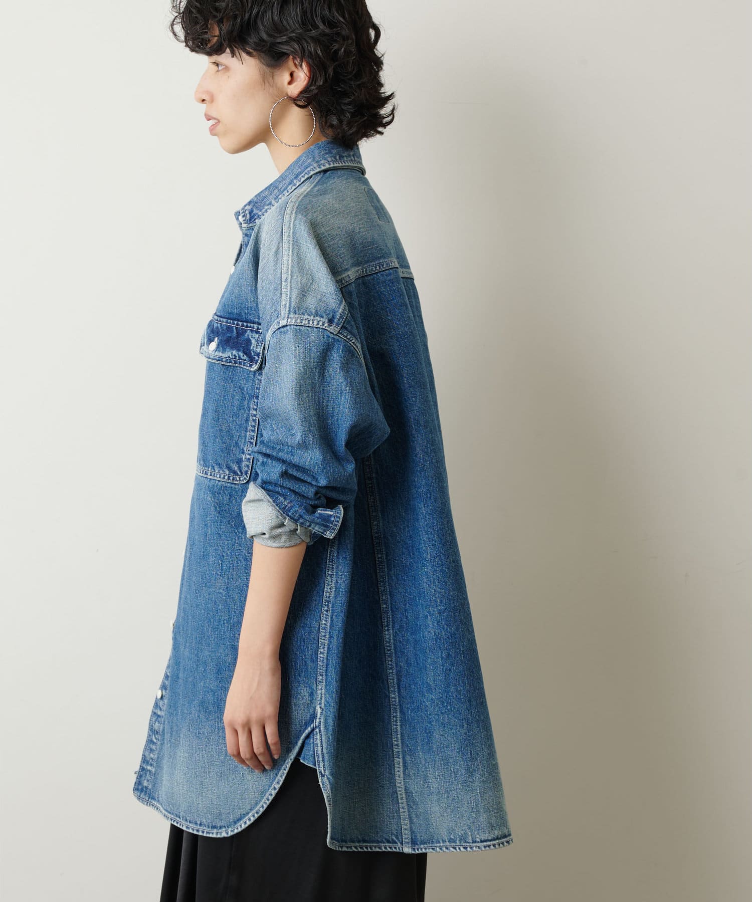 ウィムガゼット　DENIMシャツワンピース