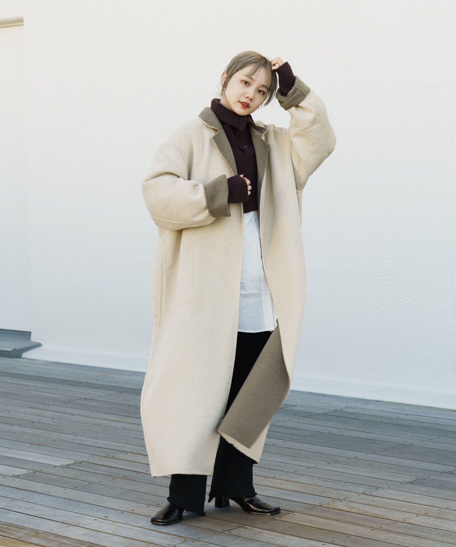 サイズ展開あり リバーシブルチェスターロングコート Kastane カスタネ レディース Pal Closet パルクローゼット パルグループ公式ファッション通販サイト