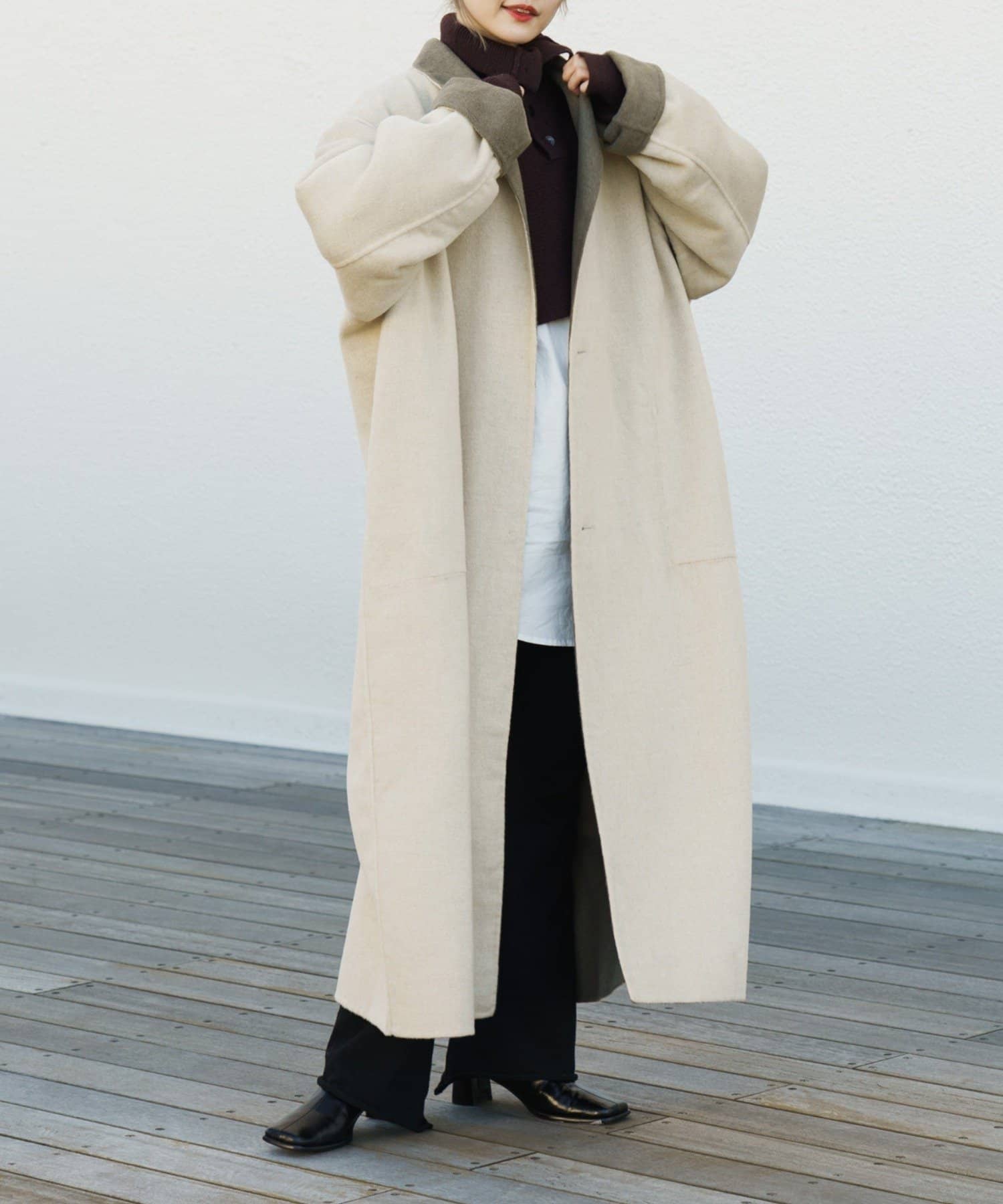 サイズ展開あり リバーシブルチェスターロングコート Kastane カスタネ レディース Pal Closet パルクローゼット パルグループ公式ファッション通販サイト