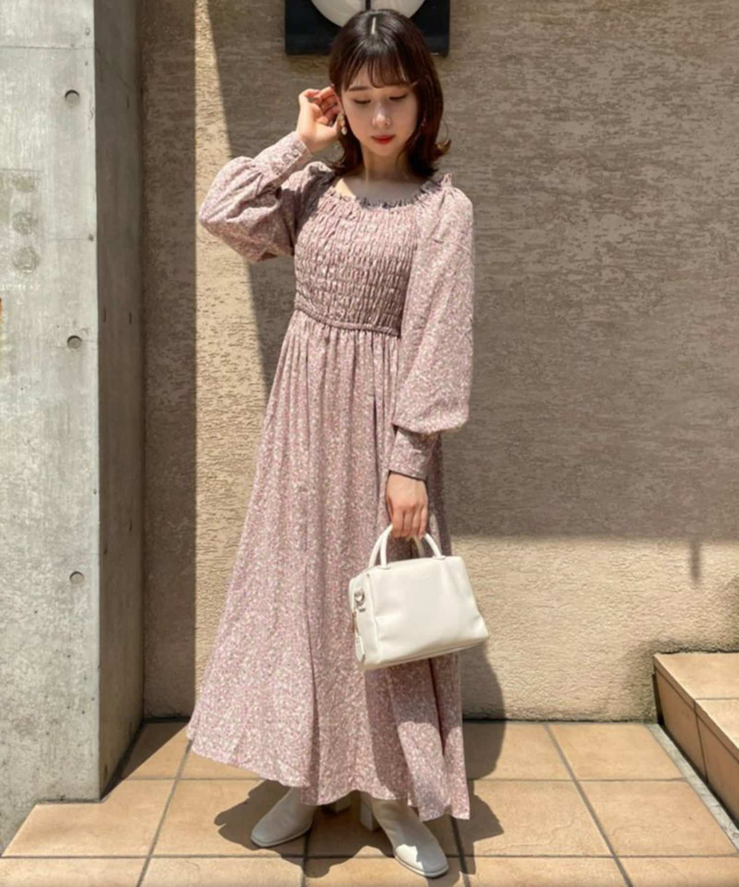 ｂａｃｋリボンシャーリングワンピ Nice Claup Outlet ナイスクラップ アウトレット レディース Pal Closet パルクローゼット パルグループ公式ファッション通販サイト