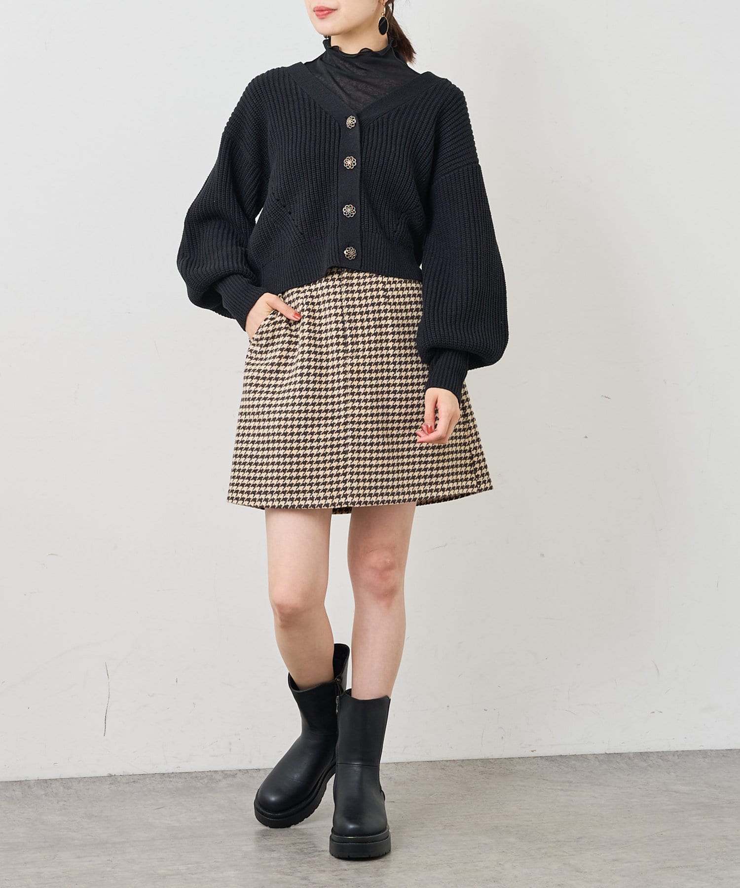 千鳥柄ミニSK | NICE CLAUP / OLIVE des OLIVE OUTLET(ナイ