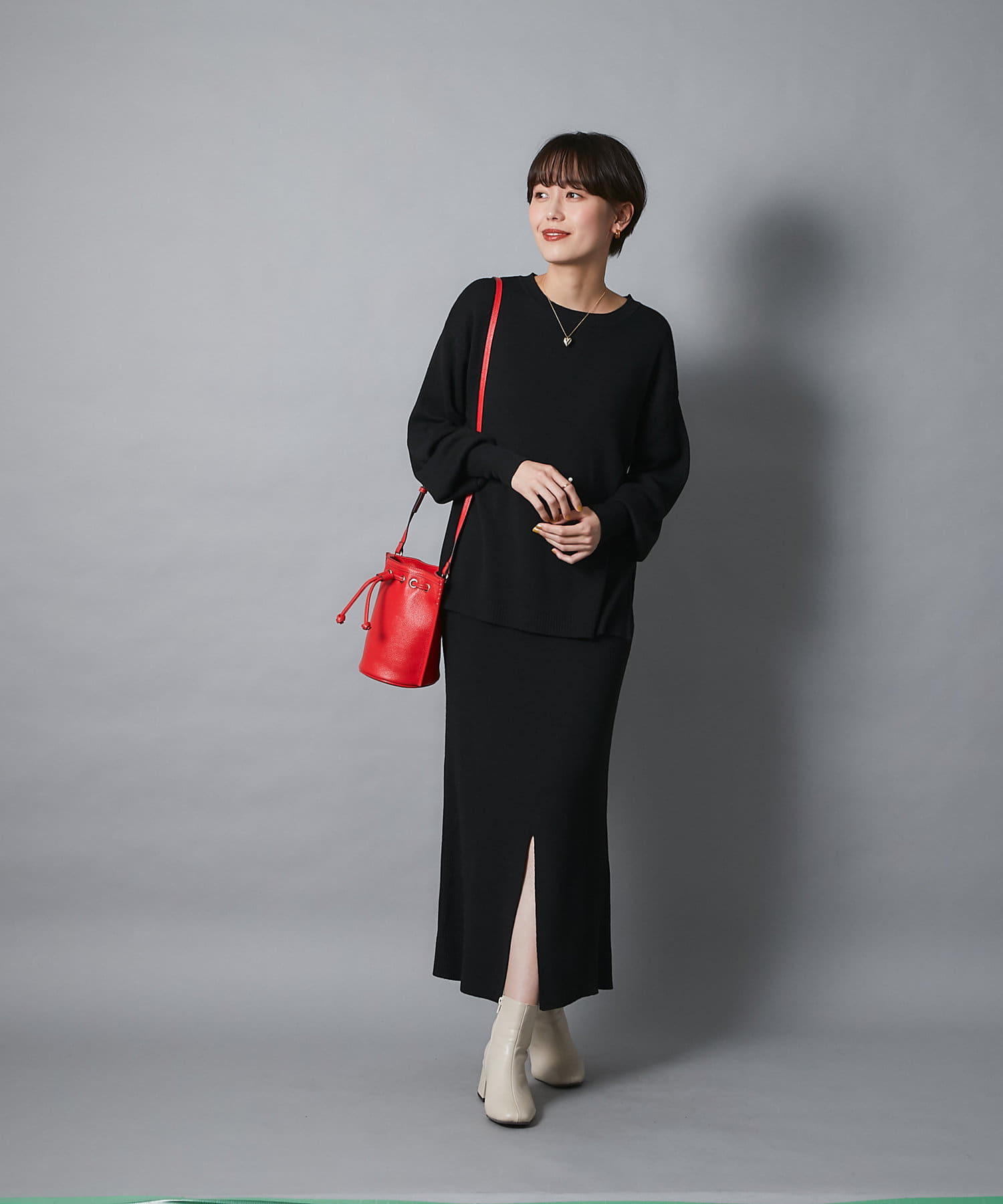 un dix cors(アンディコール) ここでしか手に入らない！【WEB限定】クルーネック×スカートセットアップ