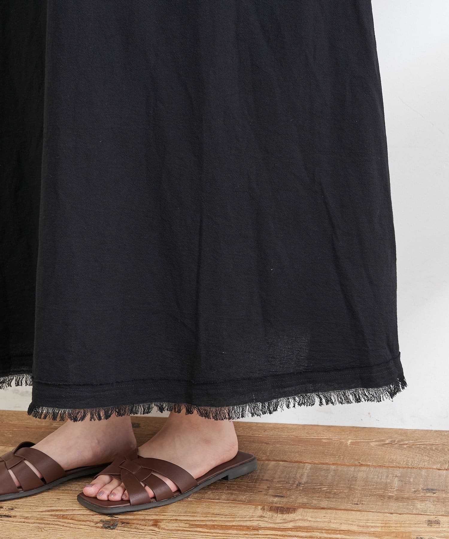 OUTLET(アウトレット) 【CIAOPANIC TYPY】レースアップ裾フリンジワンピ