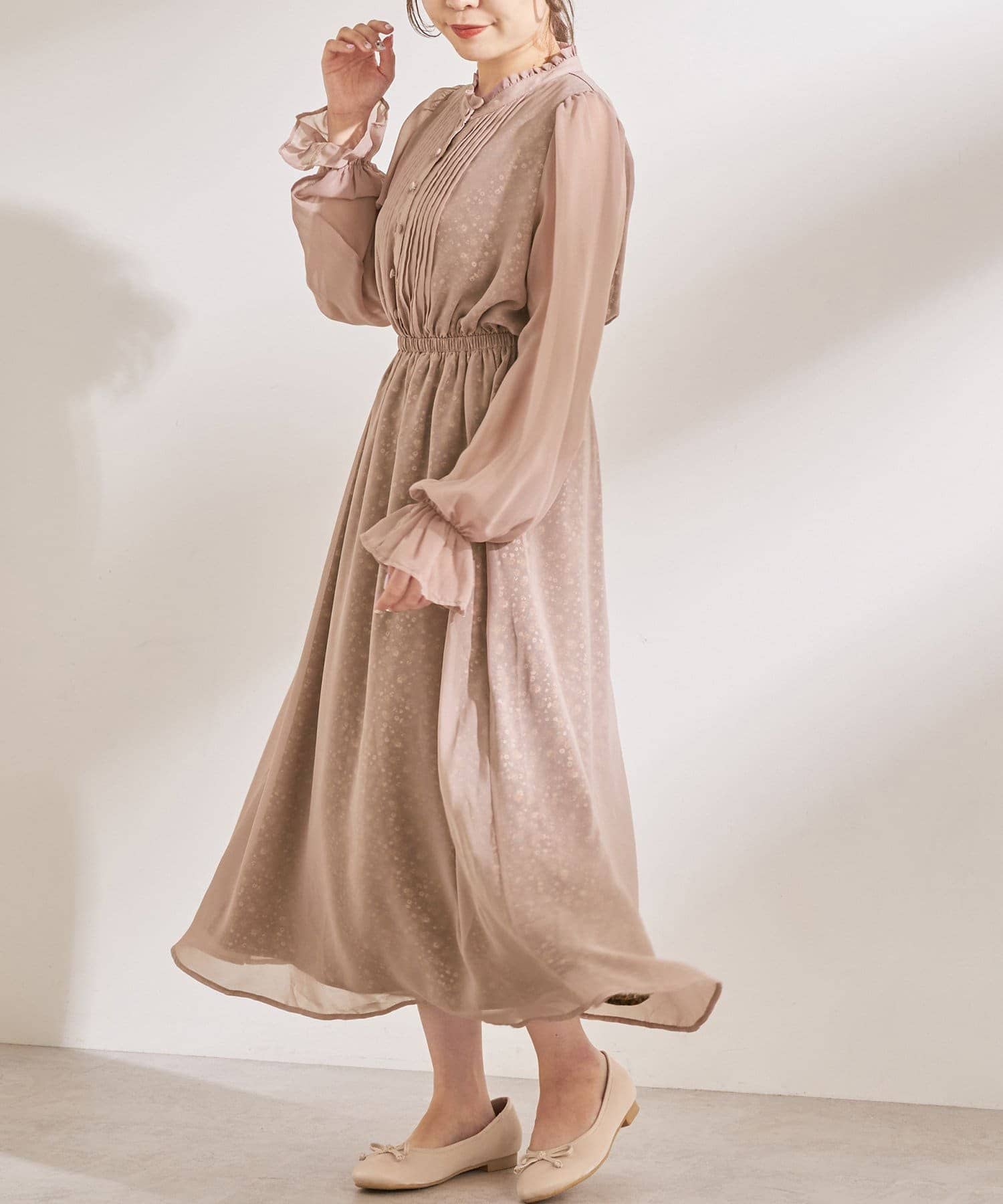 コスパ神 オケージョンにもぴったりな2枚重ねフリルカラーピンタックワンピース Olive Des Olive オリーブ デ オリーブ レディース Pal Closet パルクローゼット パルグループ公式ファッション通販サイト