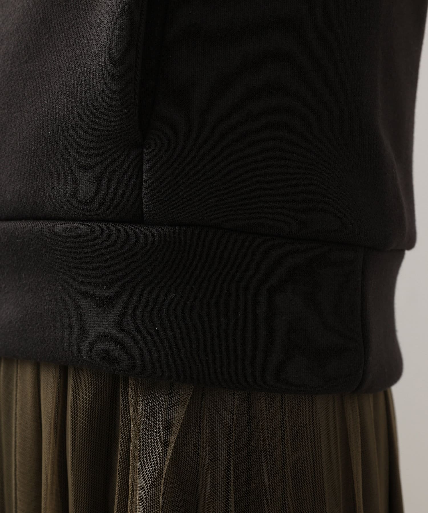 natural couture(ナチュラルクチュール) 【着用動画あり】オープンネック裏起毛パーカー