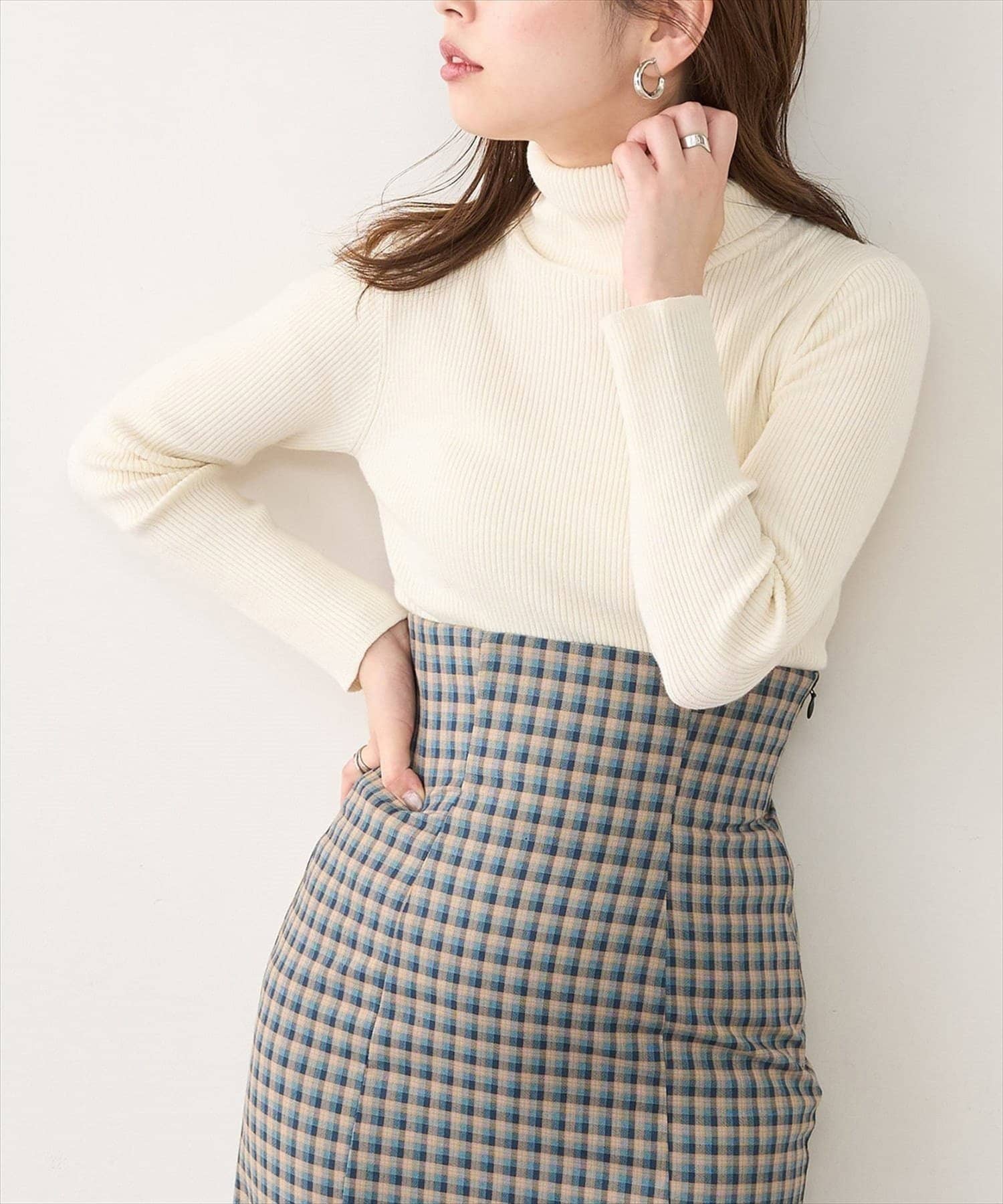 natural couture(ナチュラルクチュール) 【大好評リバイバルアイテム】もちもちベーシックリブタートル