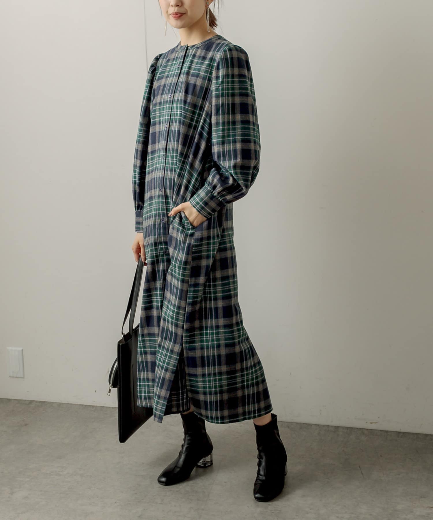 チェック柄羽織OP | NICE CLAUP / OLIVE des OLIVE OUTLET