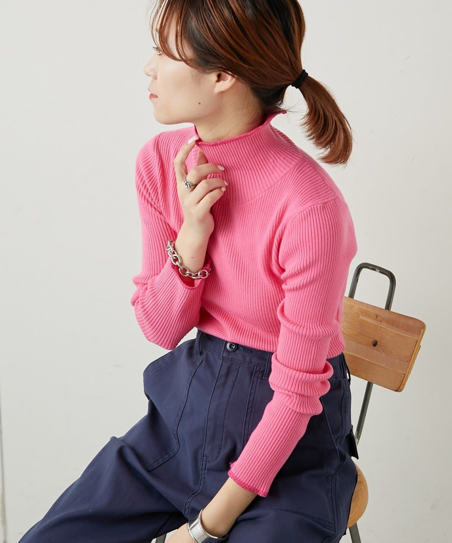 アンチピリング配色アウトステッチタートルニット Ciaopanic Typy チャオパニックティピー レディース Pal Closet パルクローゼット パルグループ公式ファッション通販サイト