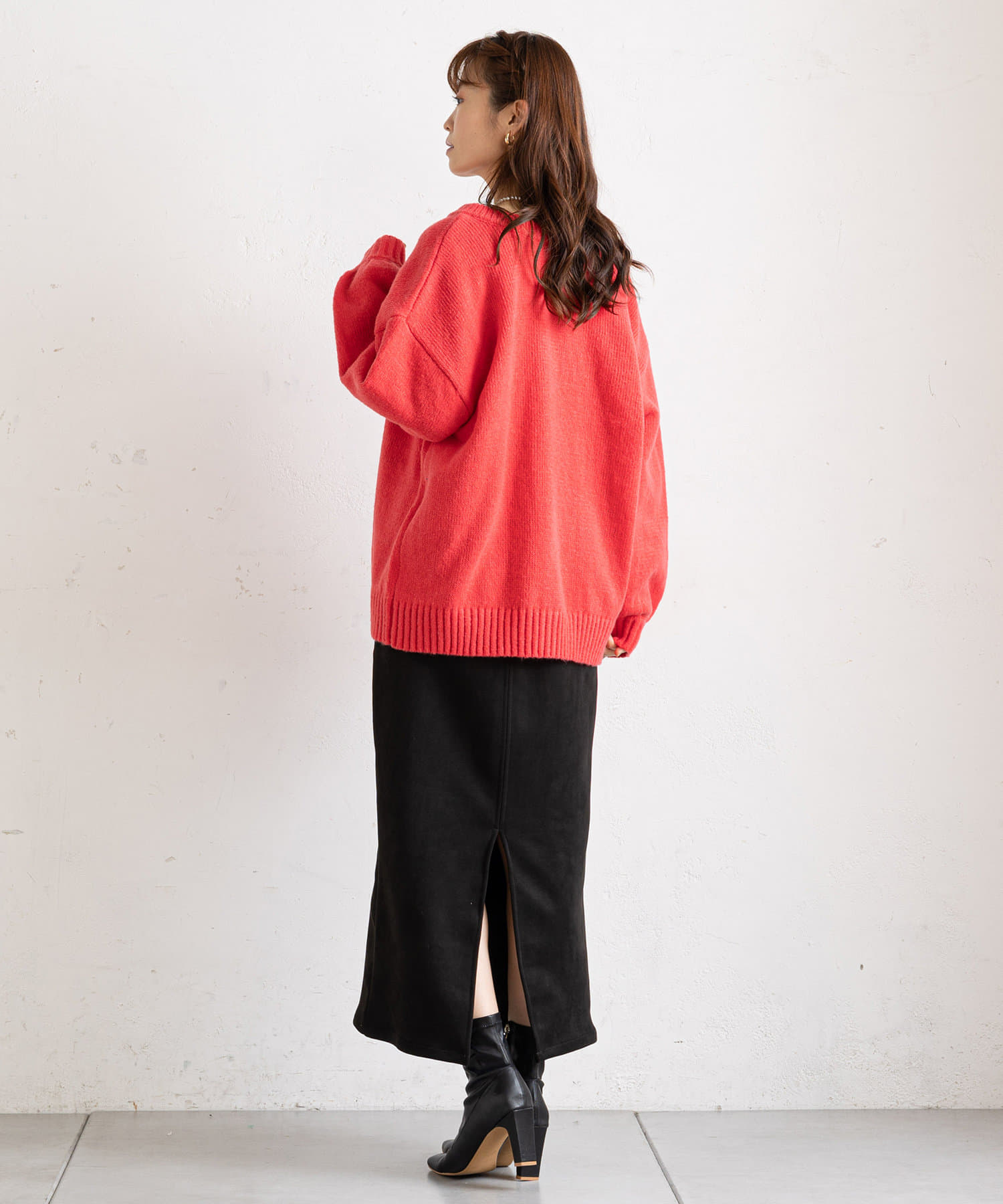 prose verse(プロズヴェール) 【前後2way着用可能】ふんわりニットカーディガン