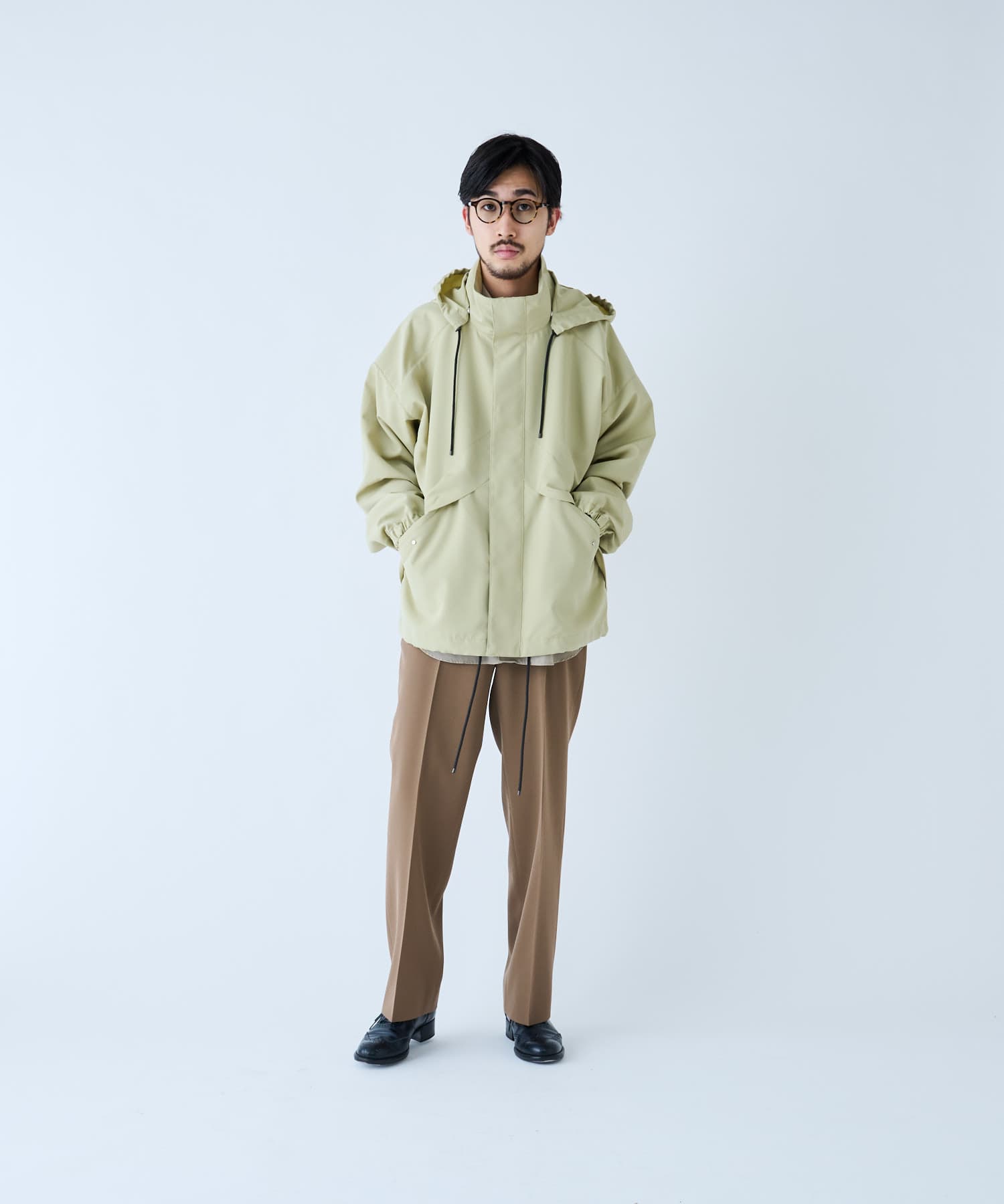 AURALEE WOOL MAX CANVAS HOODED BLOUSON