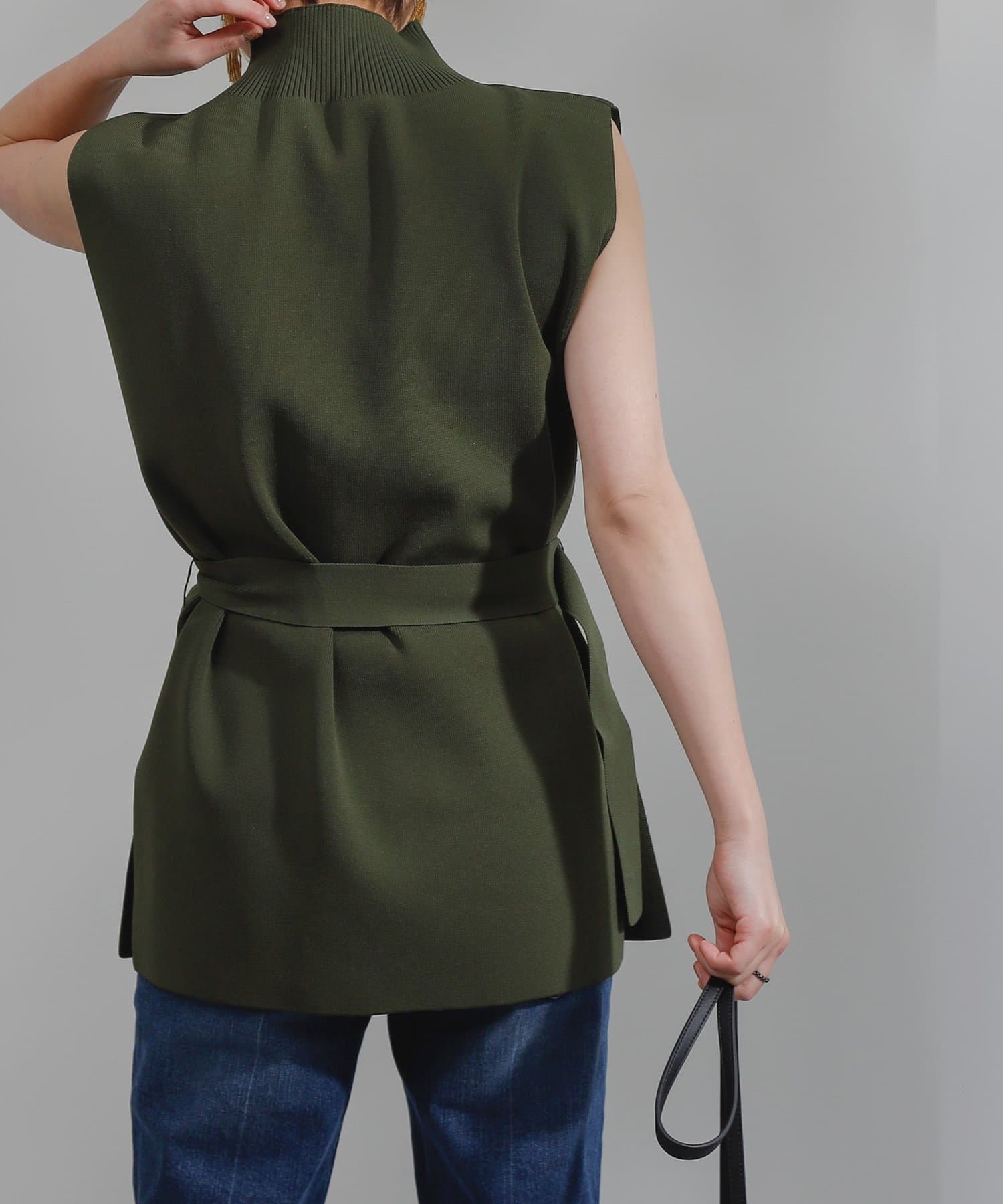 エステルヤーンベルト付サイドスリットハイネックベスト Colony 2139 コロニー トゥーワンスリーナイン レディース Pal Closet パルクローゼット パルグループ公式ファッション通販サイト