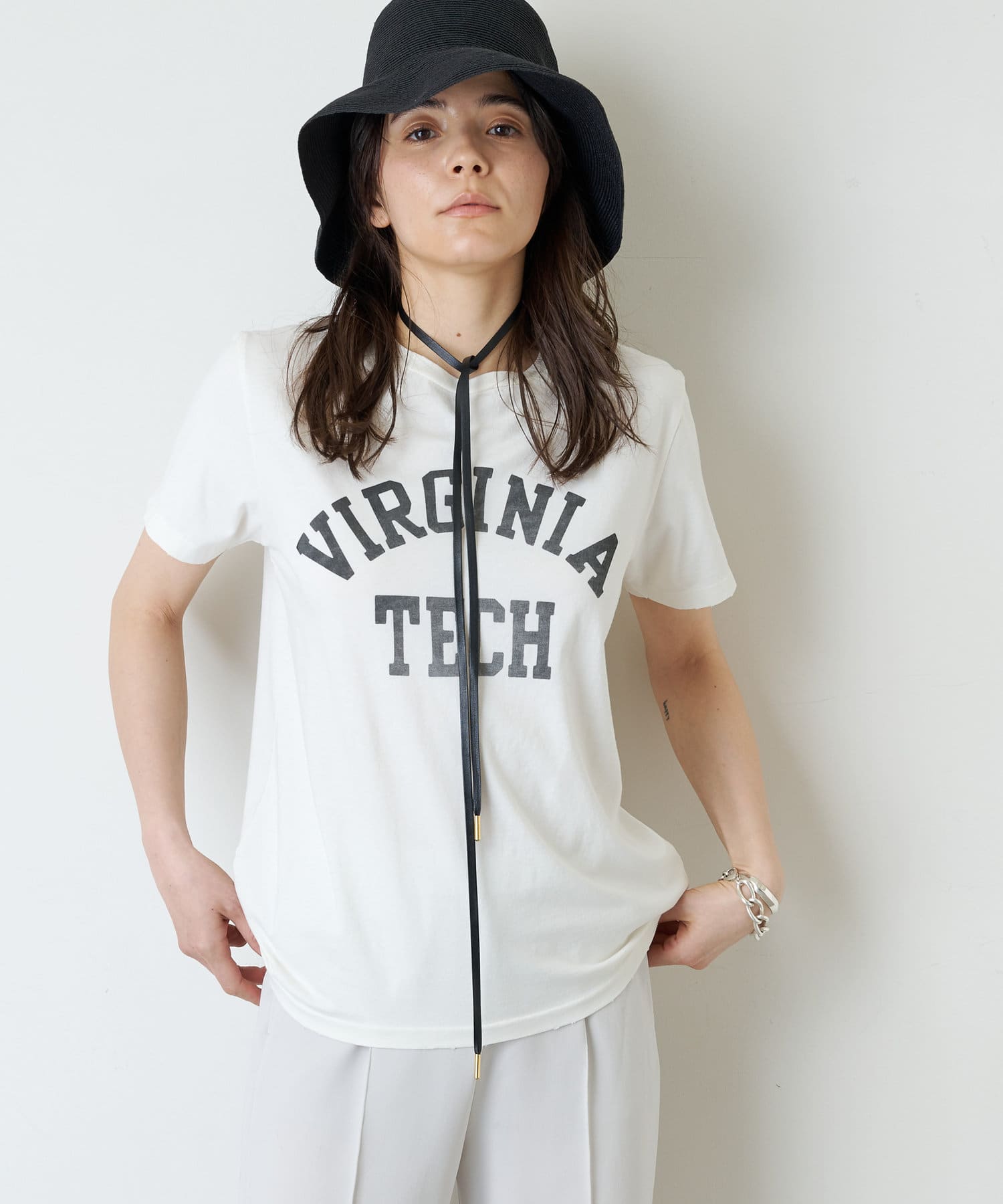 L'Appartement REMI RELIEF Palm Tree Tシャツ